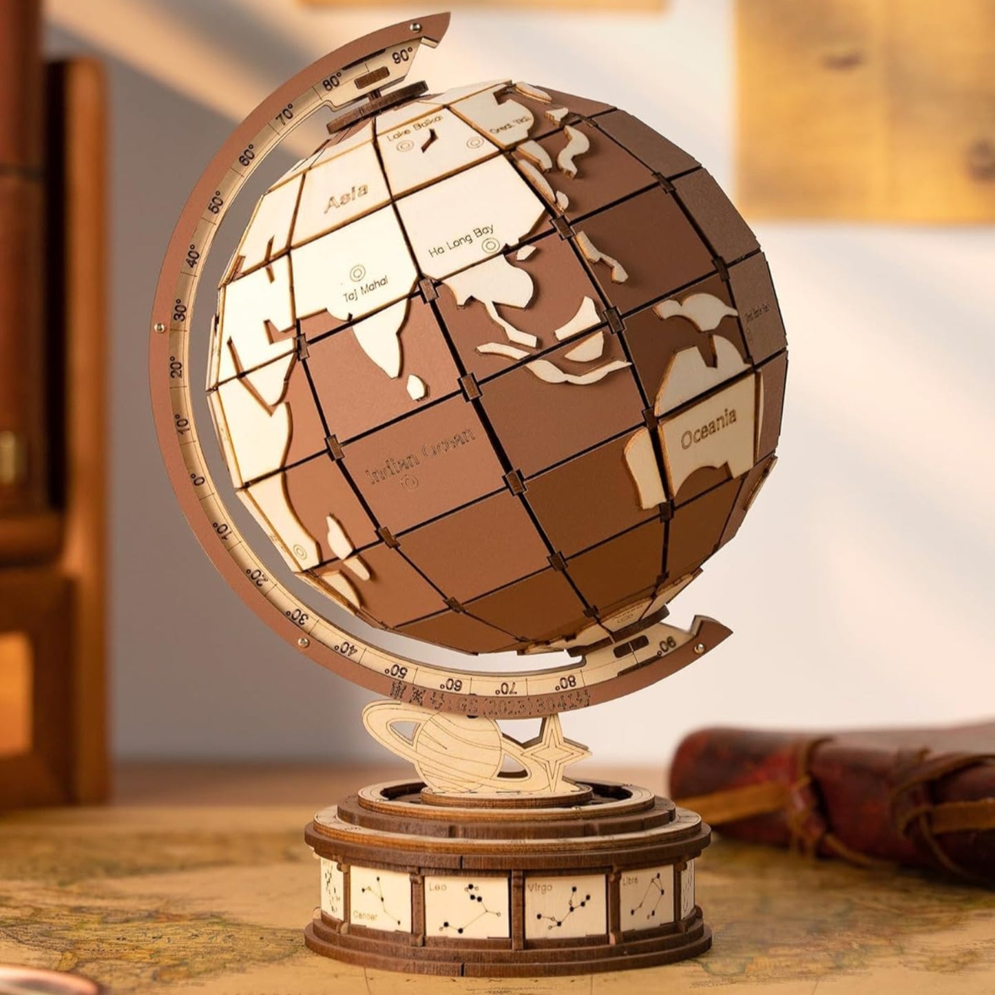 3D Wooden Puzzle - World Globe