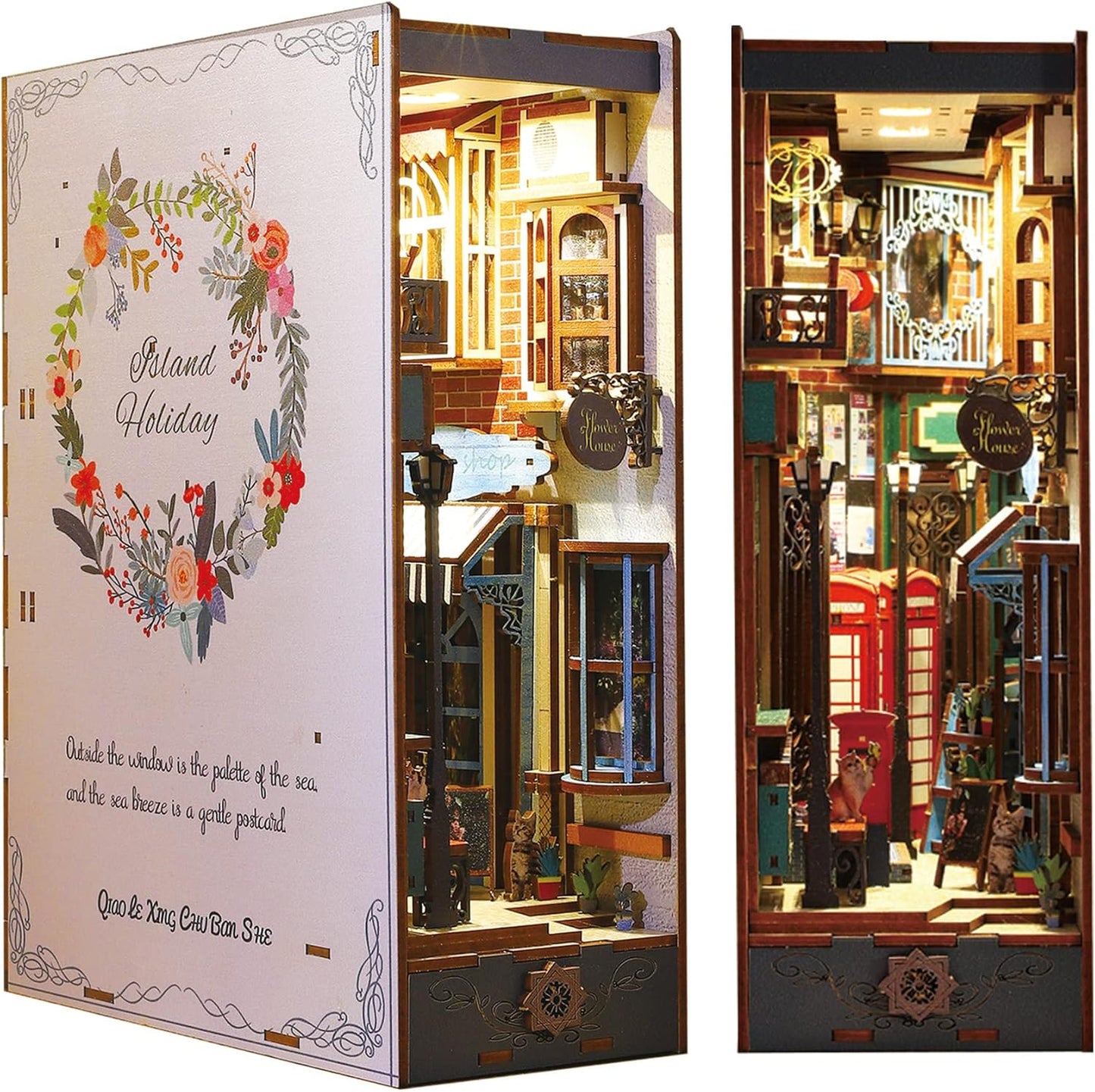 HYUKBI DIY Booknook Dollhouse Kit