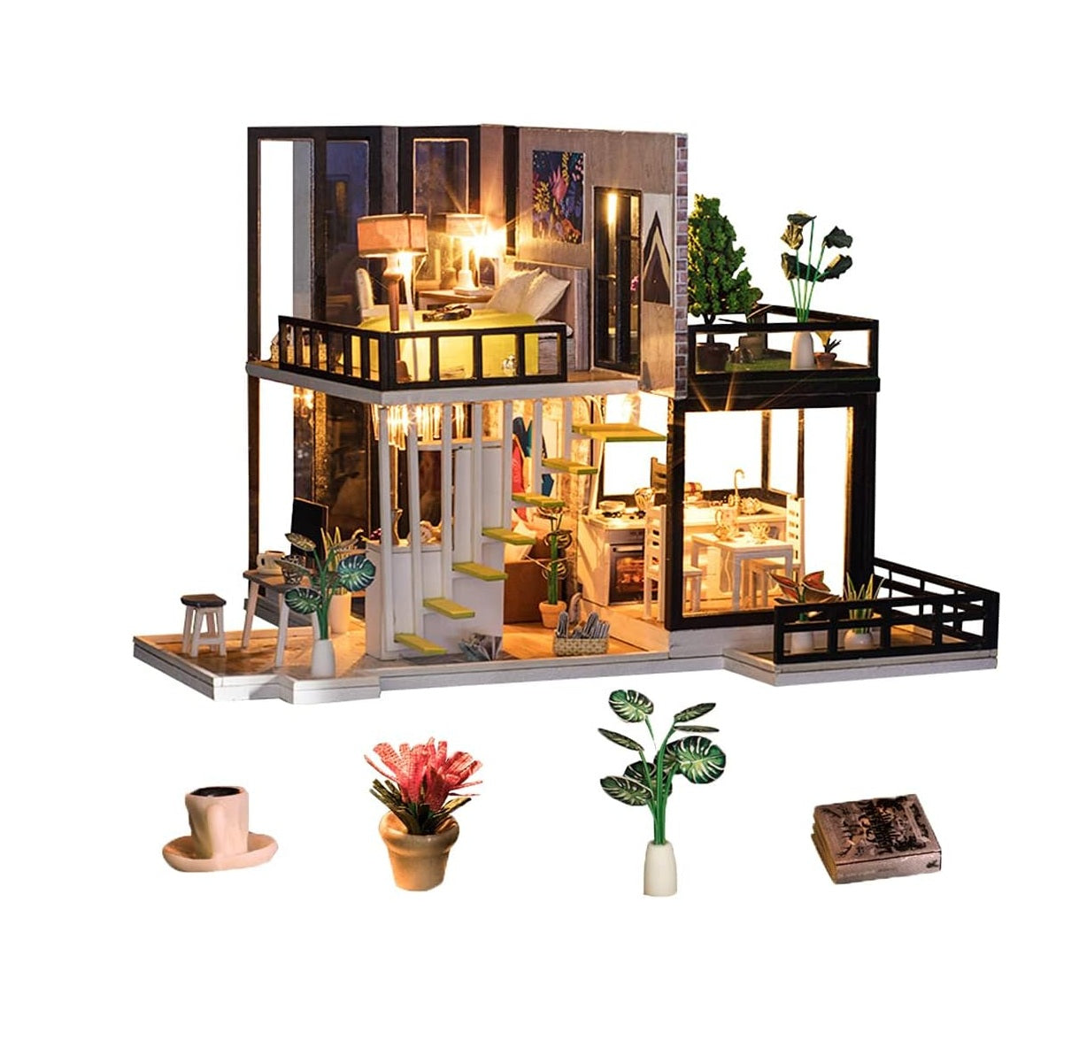 DIY Miniature Dollhouse
Rolife Cutebee HYUKBI DIY Booknook Dollhouse Kit 3D Wooden Puzzle