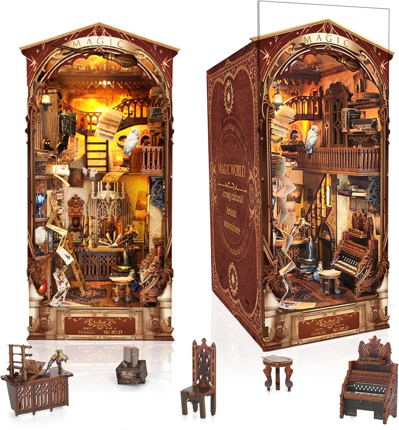 HYUKBI DIY Booknook Dollhouse Kit