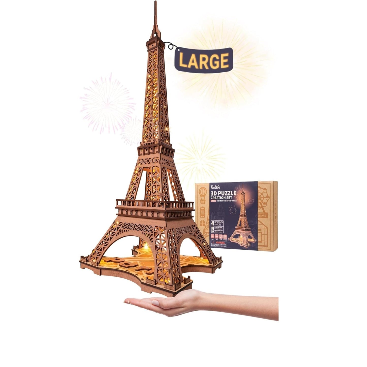 3D Wooden Puzzles - Large Eiffel Tower