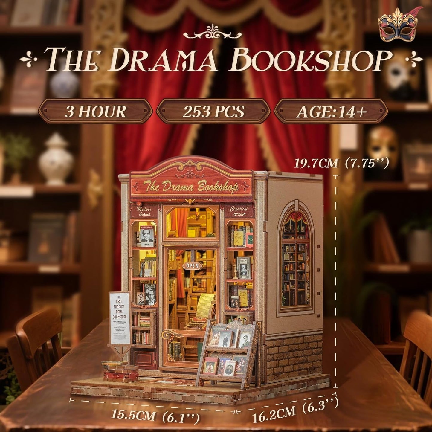 Rolife Cutebee HYUKBI DIY Booknook Dollhouse Kit 3D Wooden Puzzle