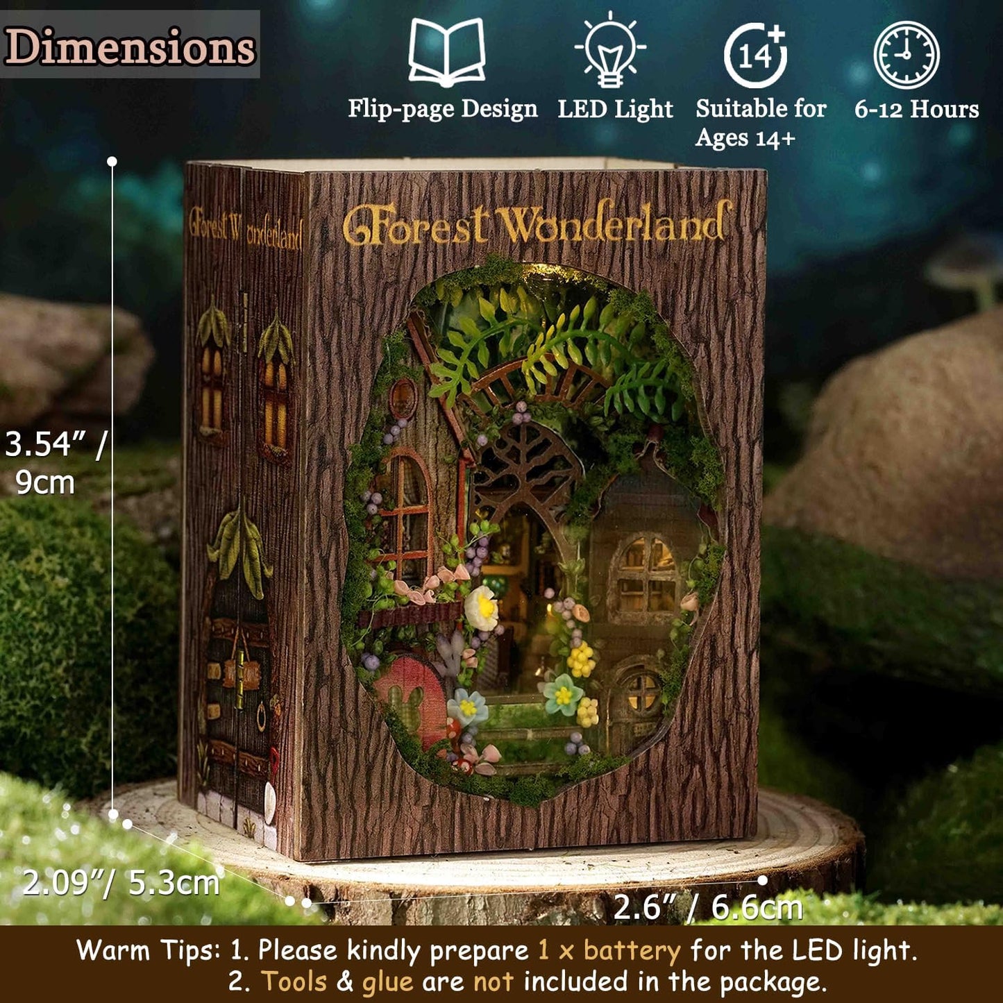 HYUKBI DIY Miniature House Kit with LED Light