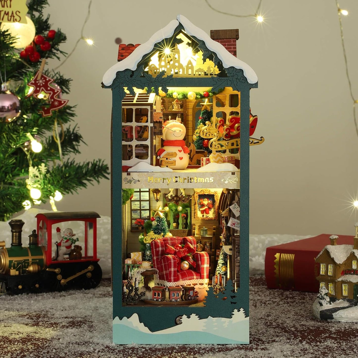 HYUKBI DIY Booknook Dollhouse Kit