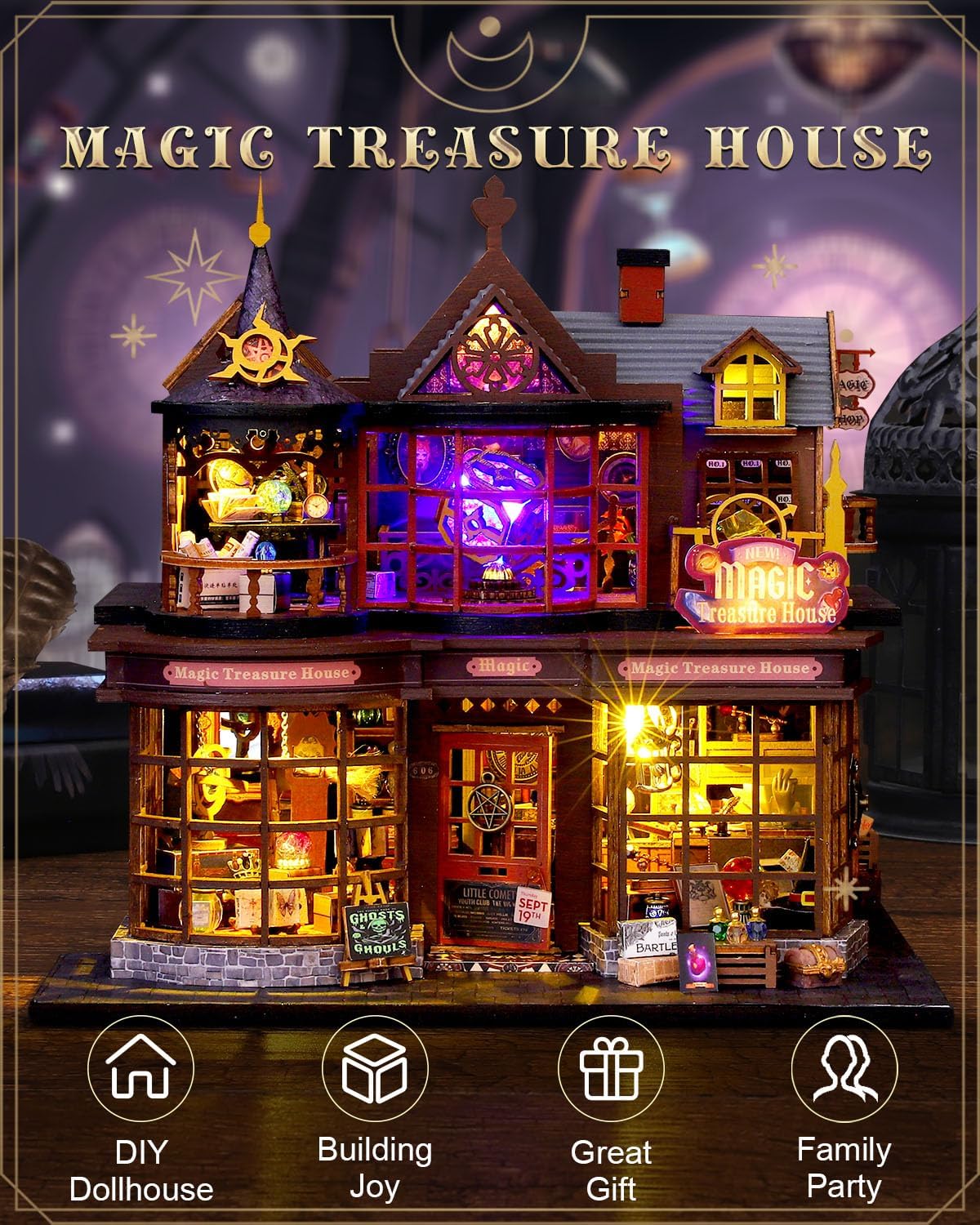 HYUKBI DIY Booknook Dollhouse Kit