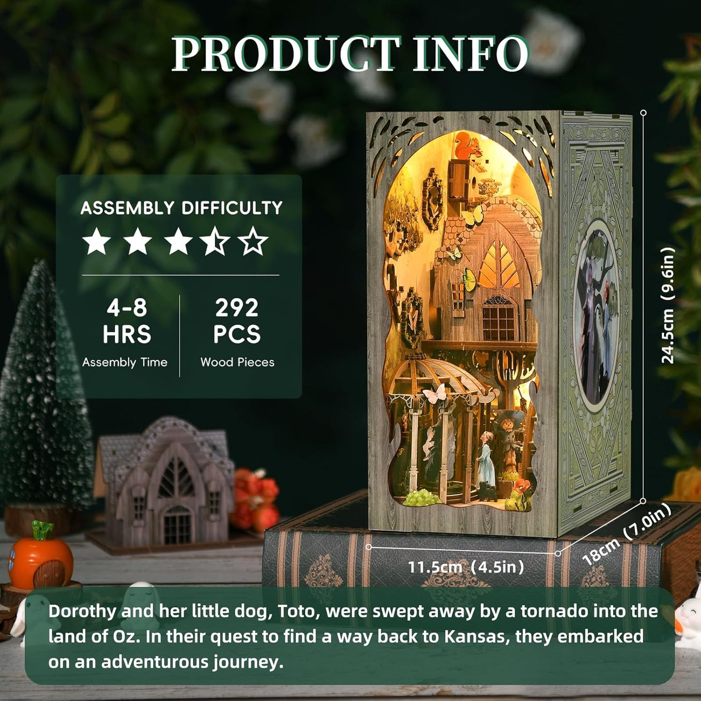 HYUKBI DIY Booknook Dollhouse Kit