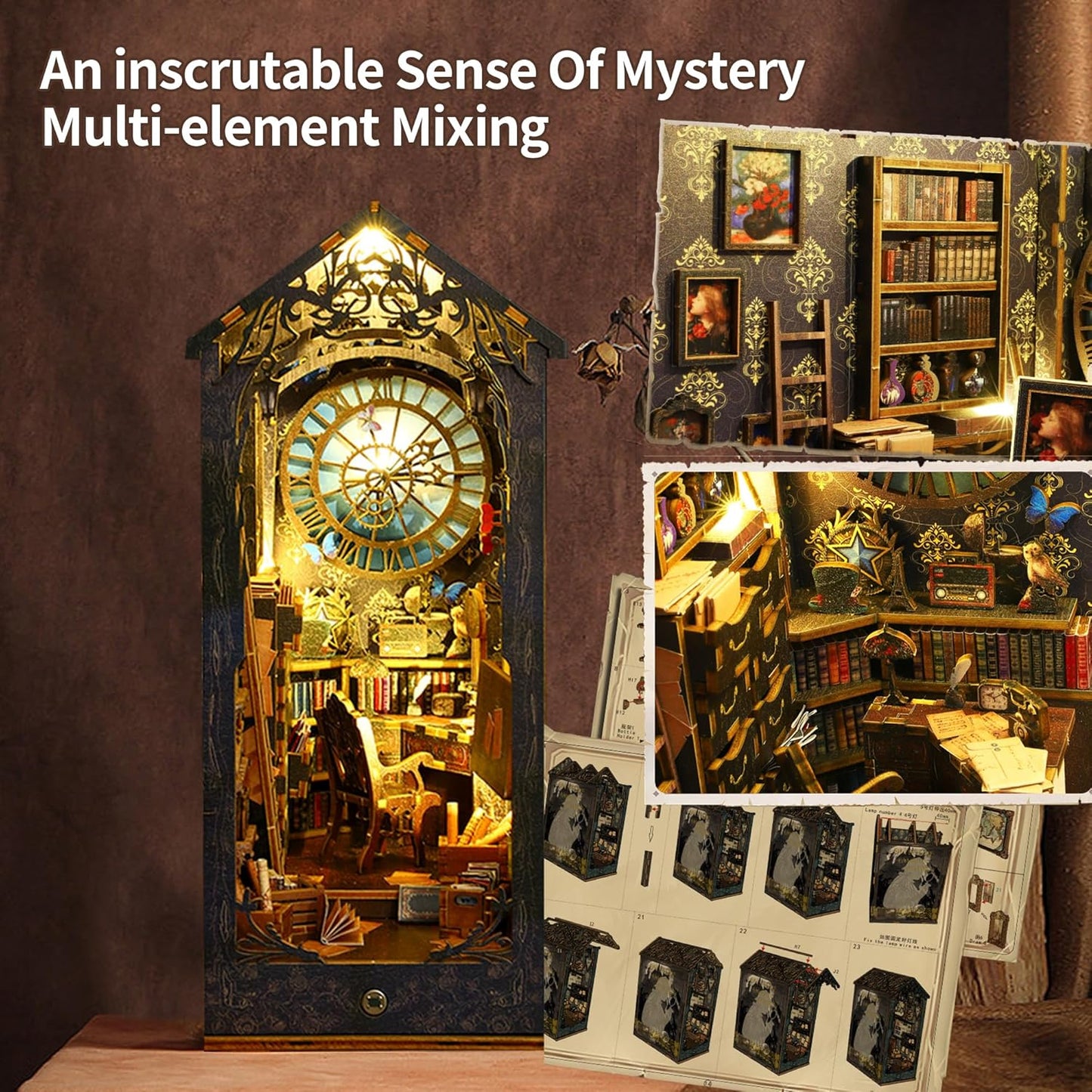 HYUKBI DIY Booknook Dollhouse Kit
