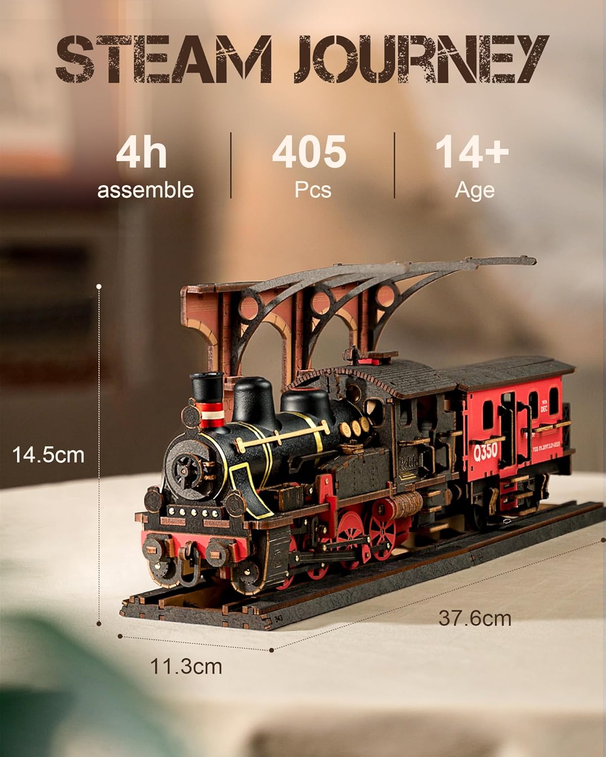 3D Wooden Puzzle - Steam Train Sets