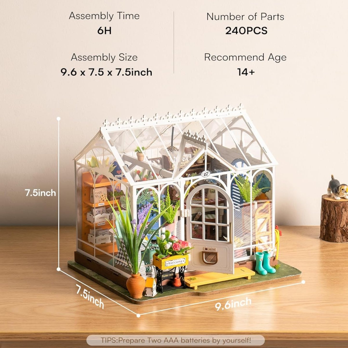 DIY Miniature House Kit with LED Light