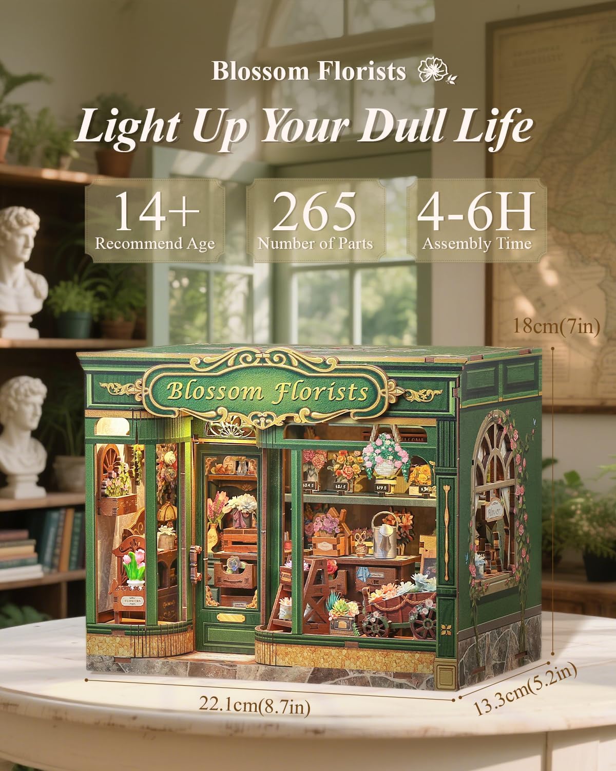 Rolife Cutebee HYUKBI DIY Booknook Dollhouse Kit 3D Wooden Puzzle