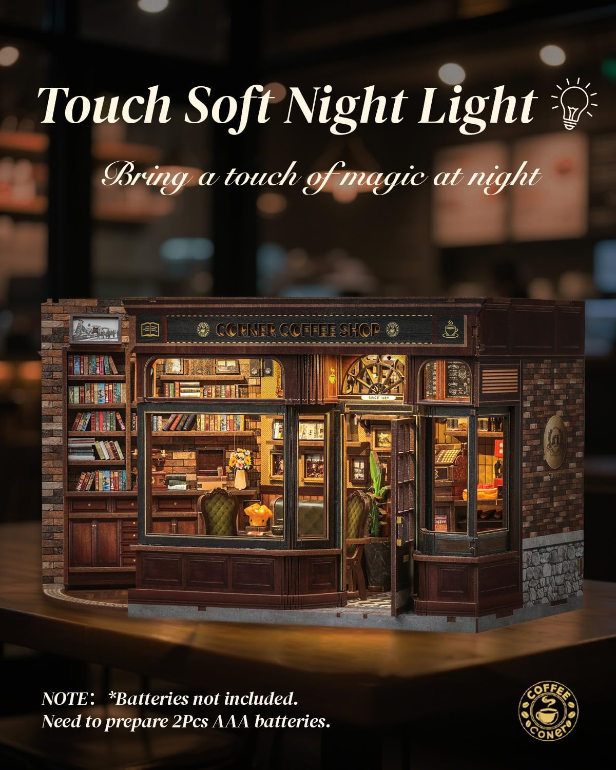 Rolife Cutebee HYUKBI DIY Booknook Dollhouse Kit 3D Wooden Puzzle