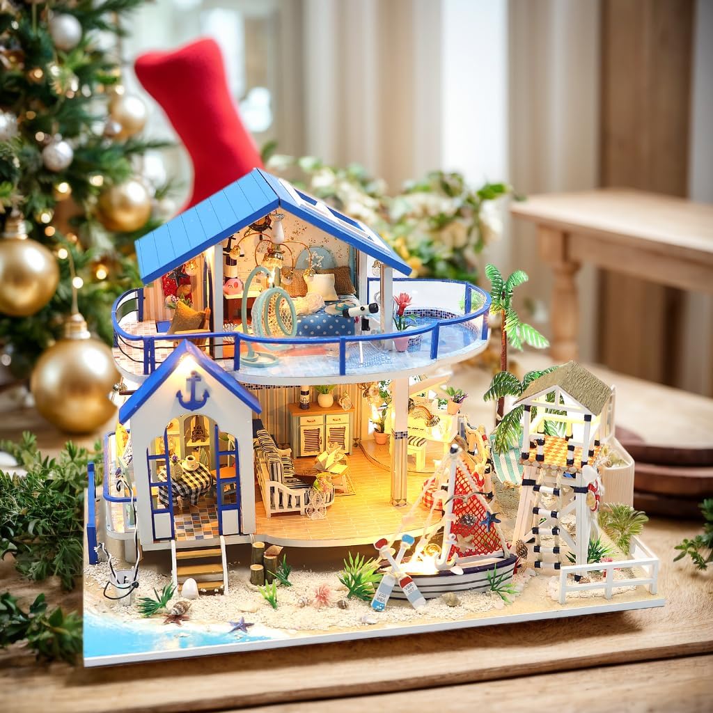 HYUKBI DIY Miniature House Kit with LED Light