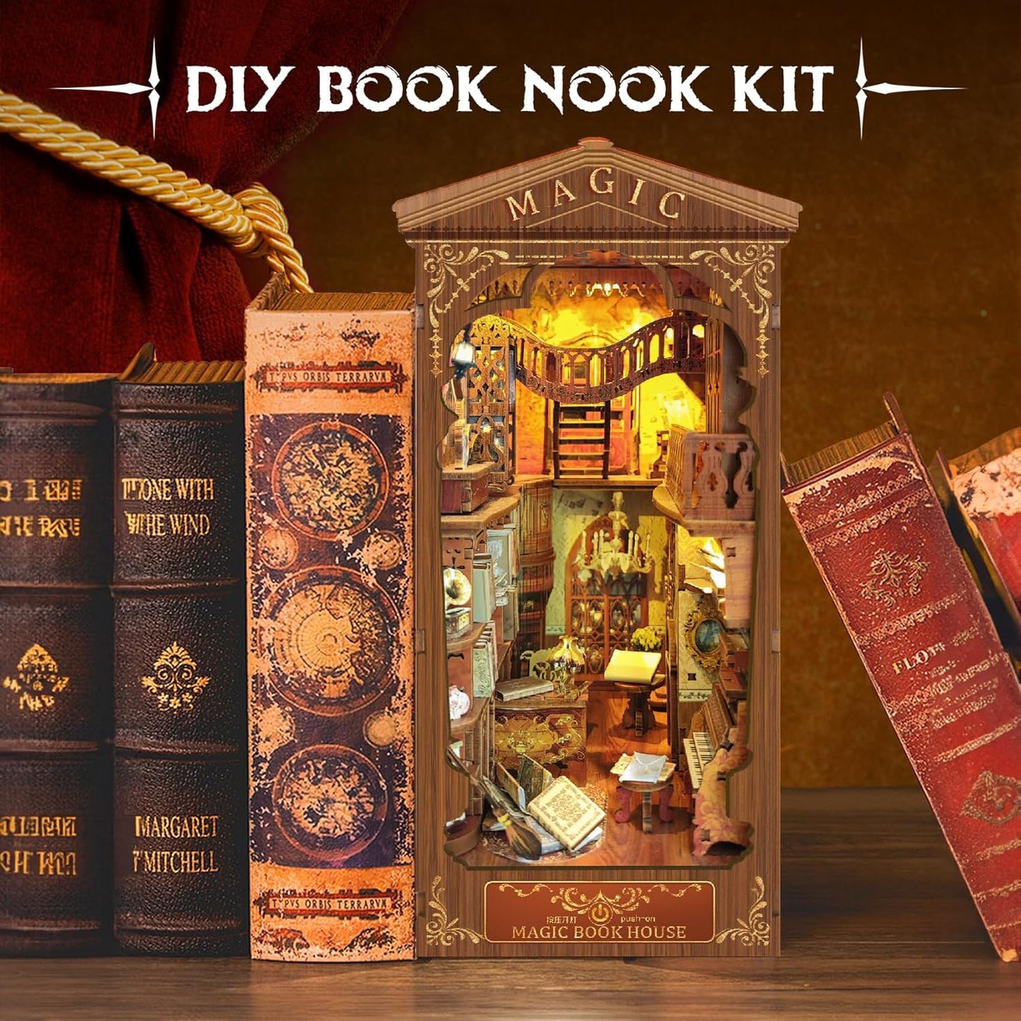 HYUKBI DIY Booknook Dollhouse Kit