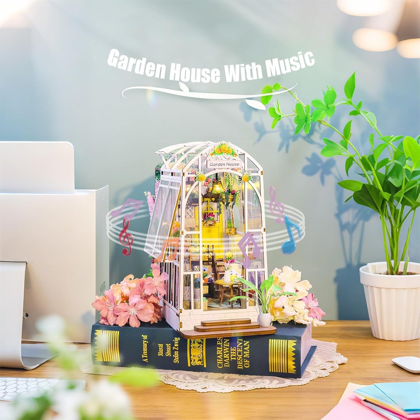 HYUKBI DIY Booknook Dollhouse Kit