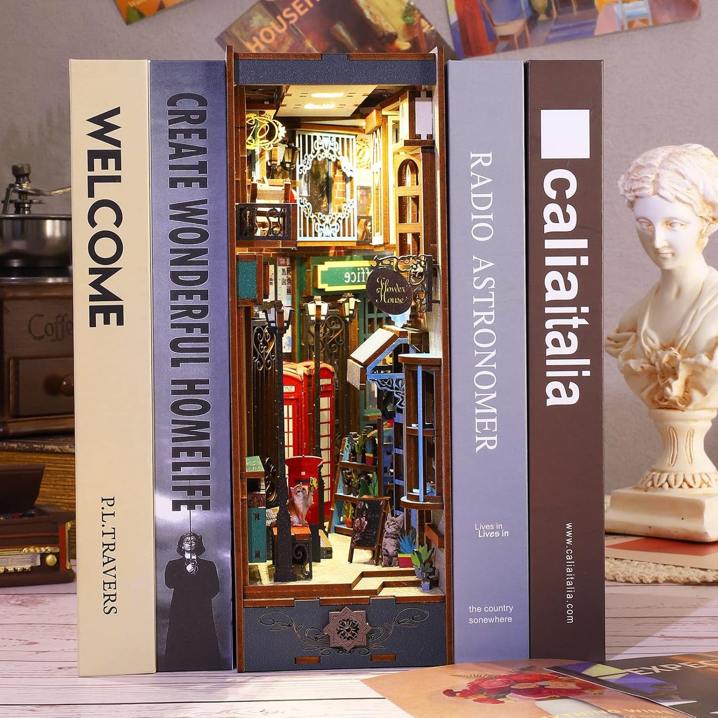 HYUKBI DIY Booknook Dollhouse Kit