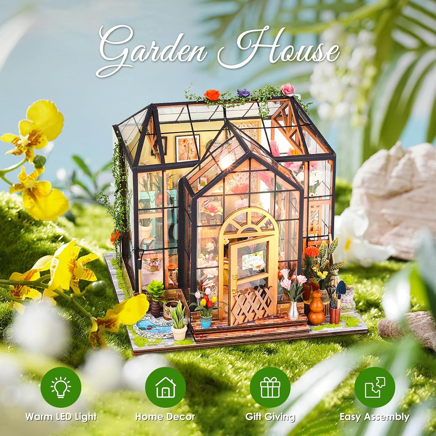 HYUKBI DIY Booknook Dollhouse Kit