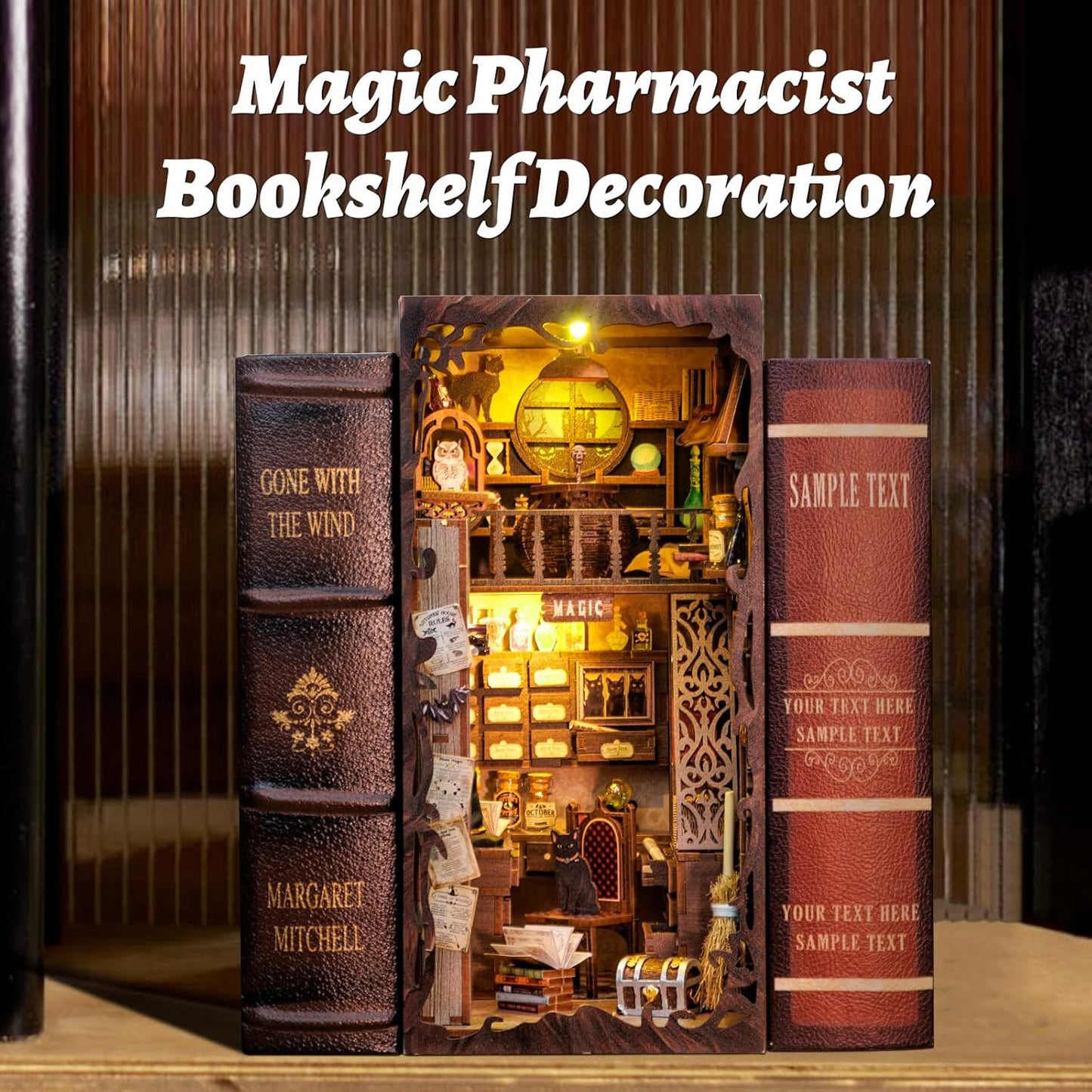Rolife Cutebee HYUKBI DIY Booknook Dollhouse Kit 3D Wooden Puzzle