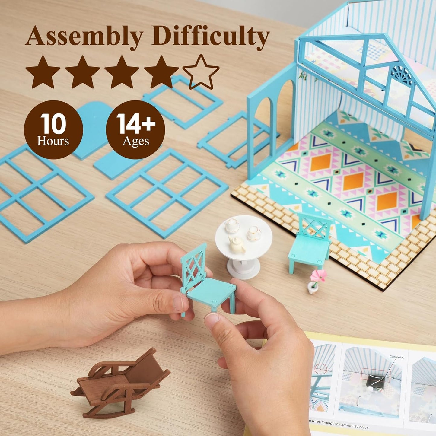 Rolife Cutebee HYUKBI DIY Booknook Dollhouse Kit 3D Wooden Puzzle