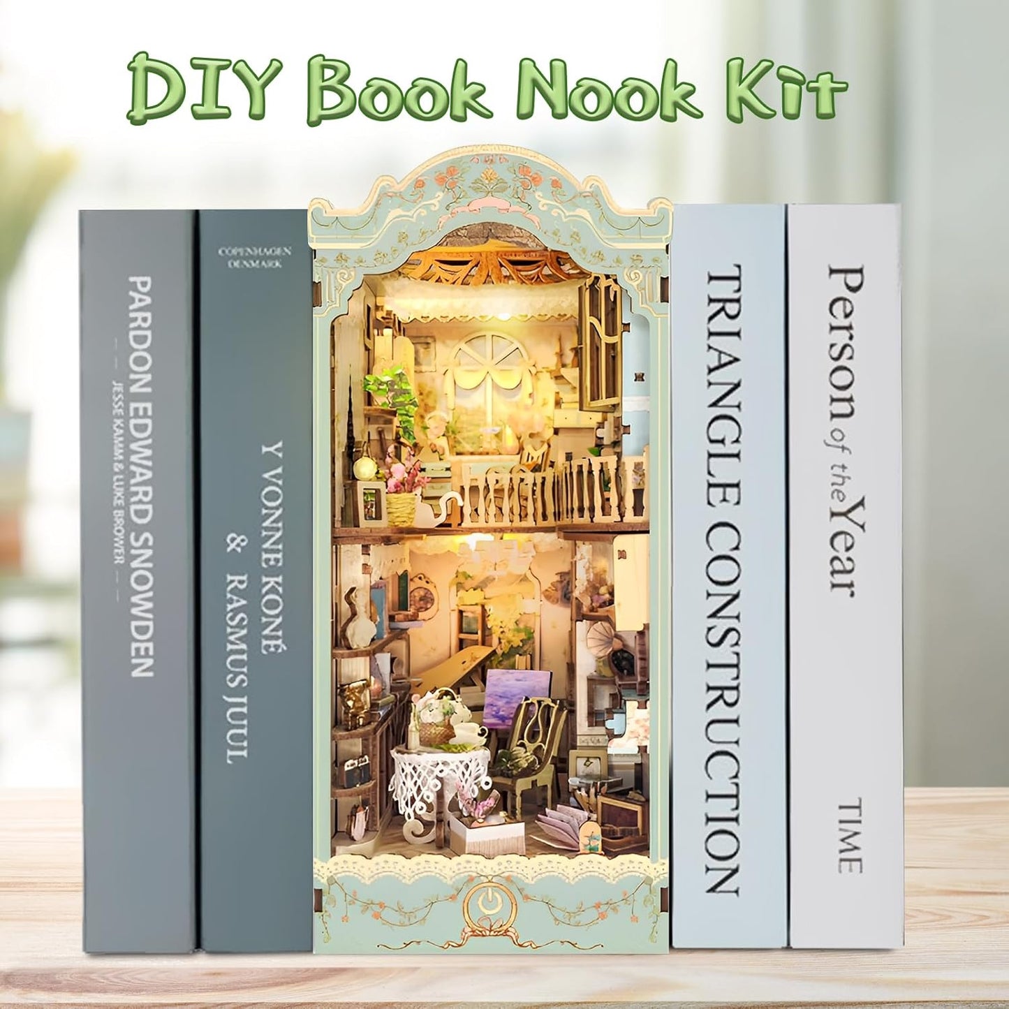 HYUKBI DIY Booknook Dollhouse Kit