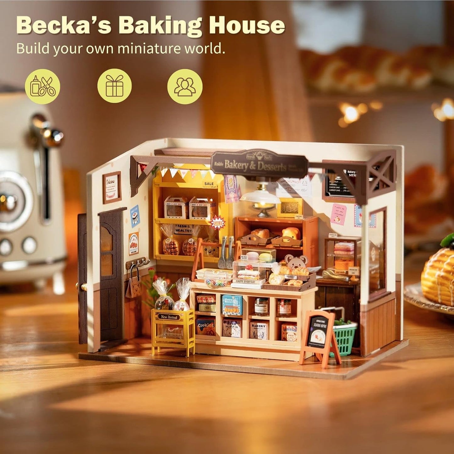 DIY Miniature Dollhouse Kits with LED Light