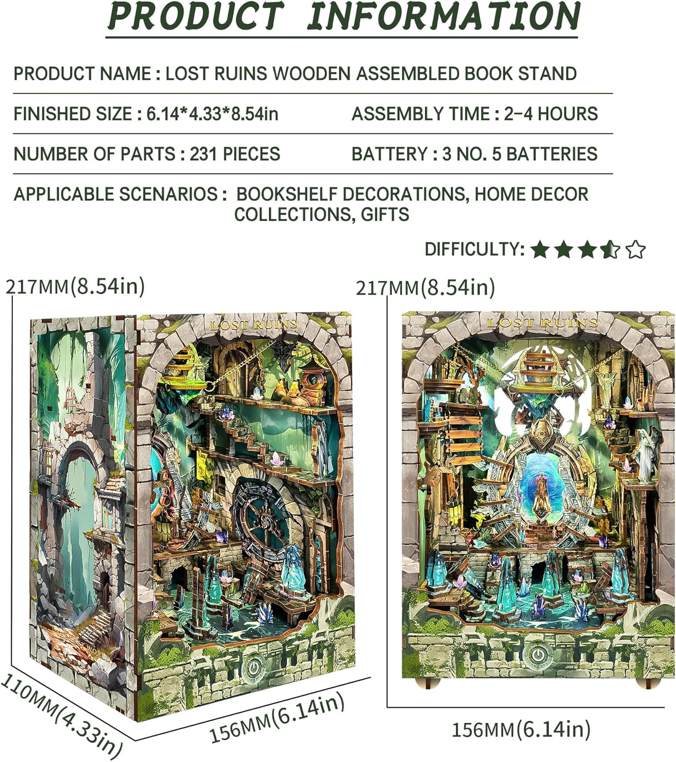 DIY Miniature Dollhouse
Rolife Cutebee HYUKBI DIY Booknook Dollhouse Kit 3D Wooden Puzzle