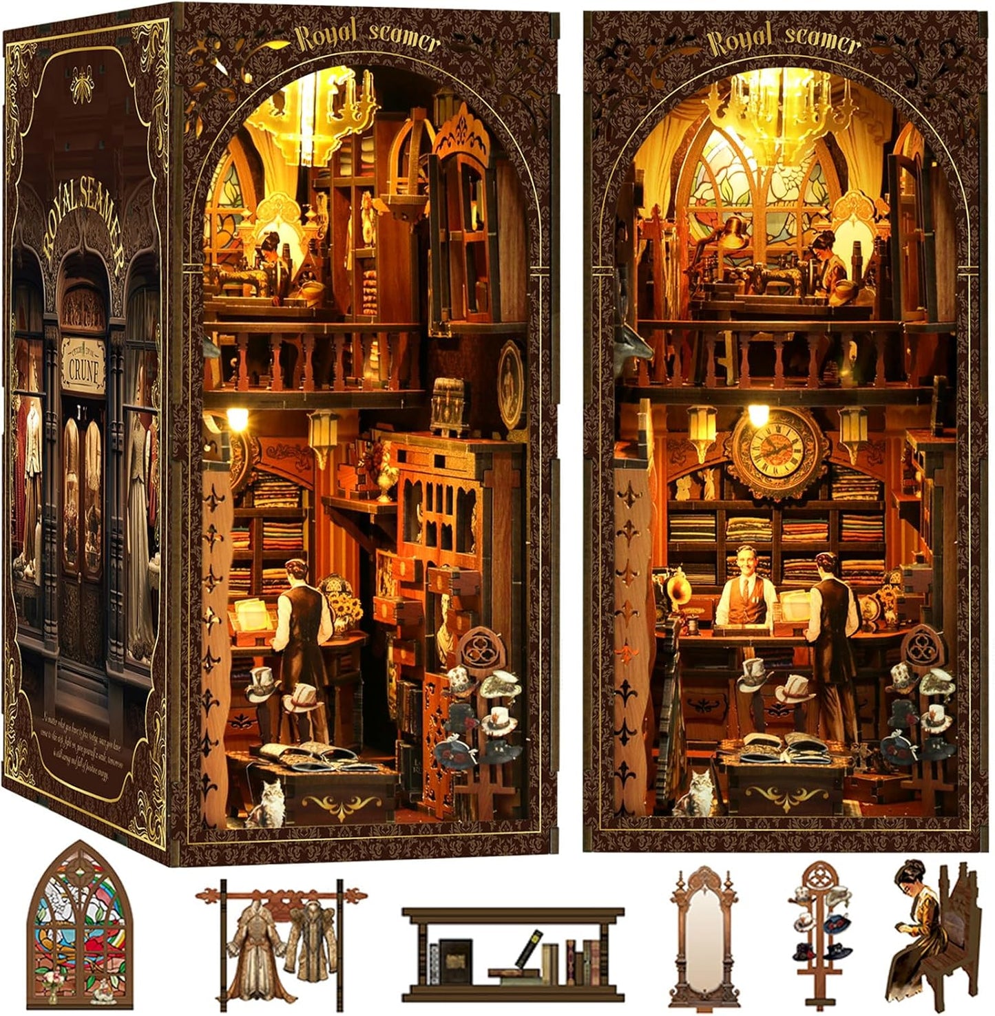 HYUKBI DIY Booknook Dollhouse Kit