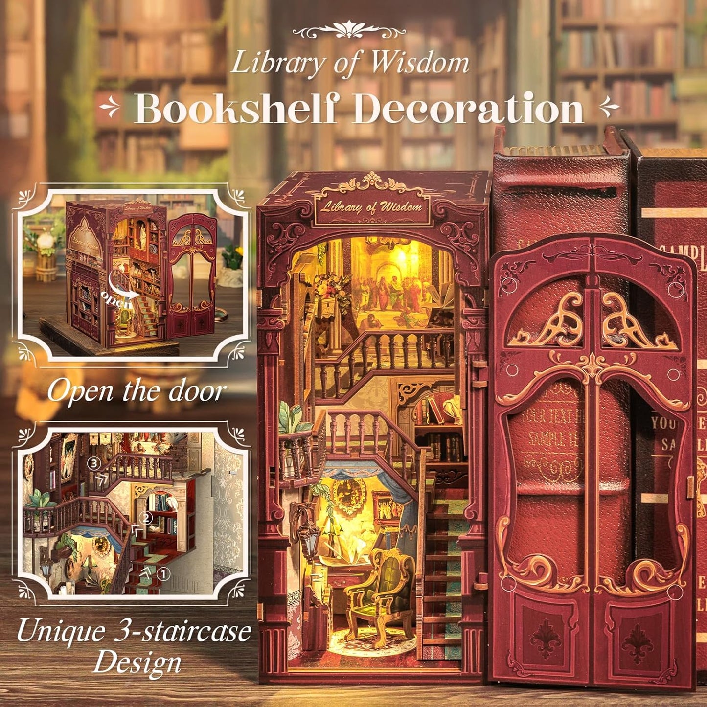 Rolife Cutebee HYUKBI DIY Booknook Dollhouse Kit 3D Wooden Puzzle