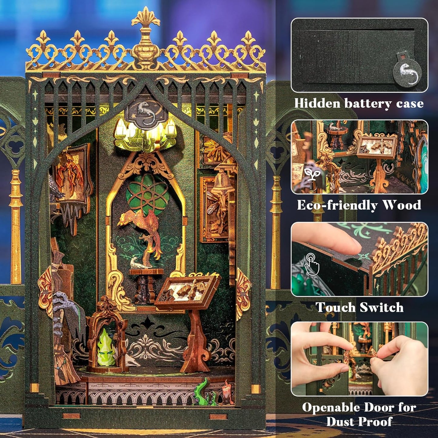 Rolife Cutebee HYUKBI DIY Booknook Dollhouse Kit 3D Wooden Puzzle