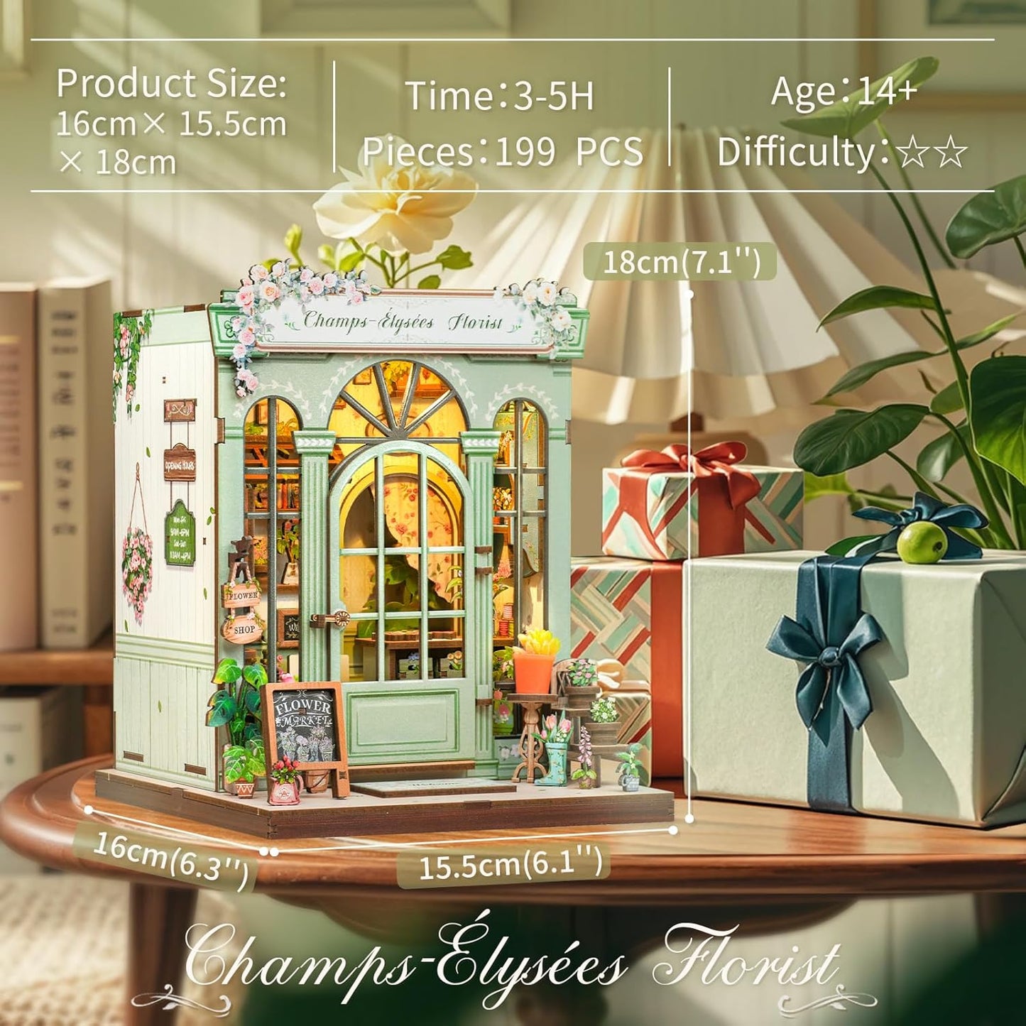 HYUKBI DIY Booknook Dollhouse Kit