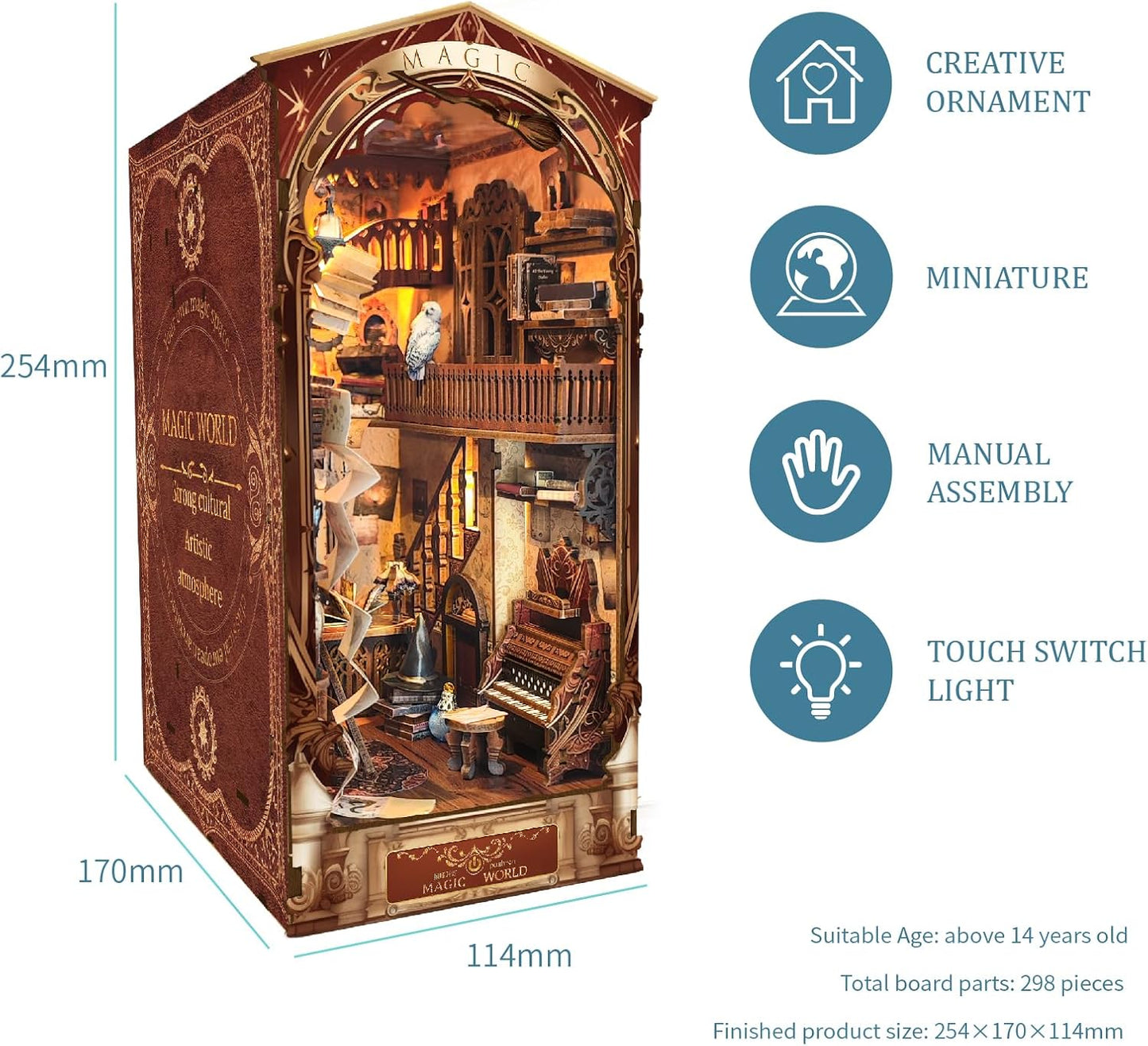 HYUKBI DIY Booknook Dollhouse Kit