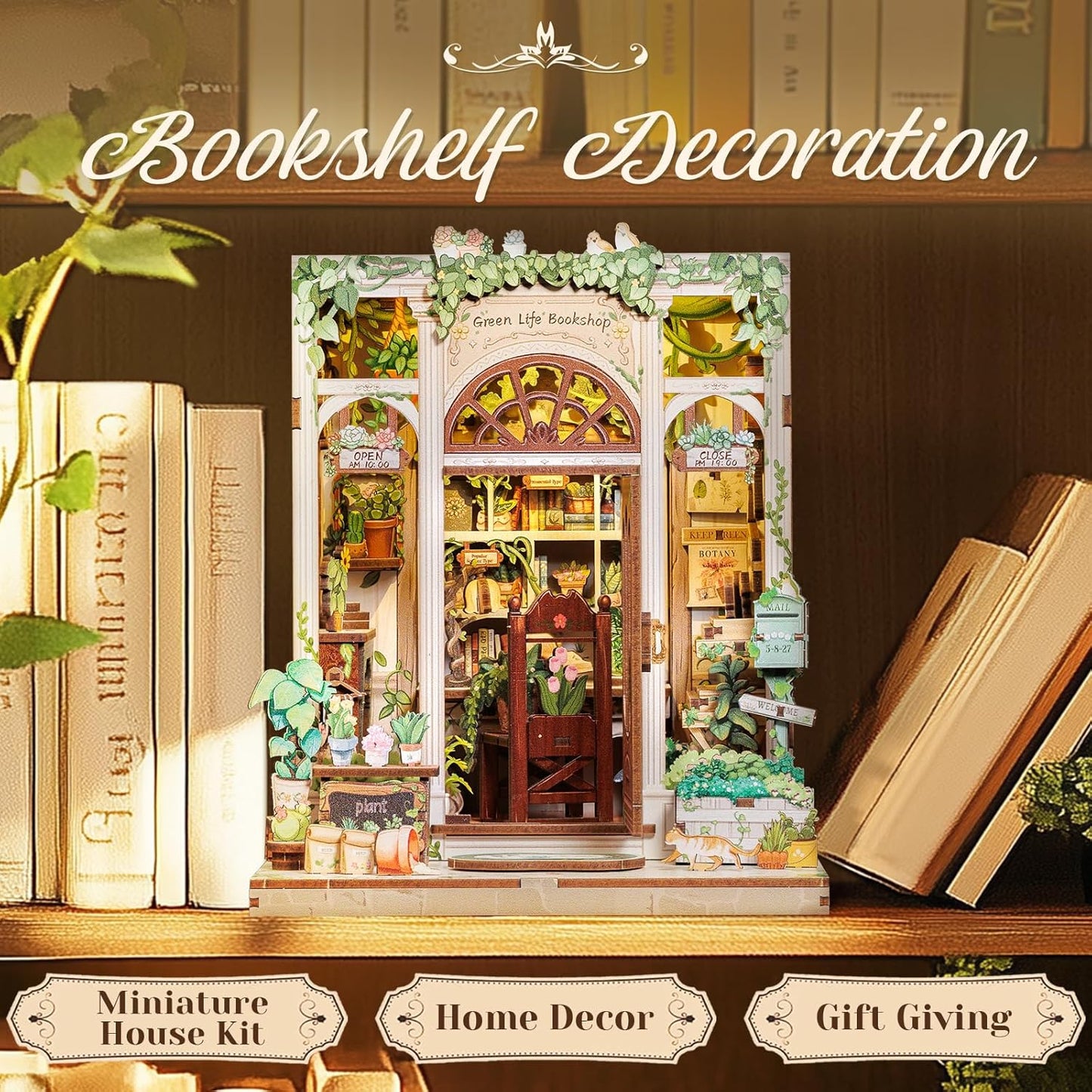HYUKBI DIY Booknook Dollhouse Kit