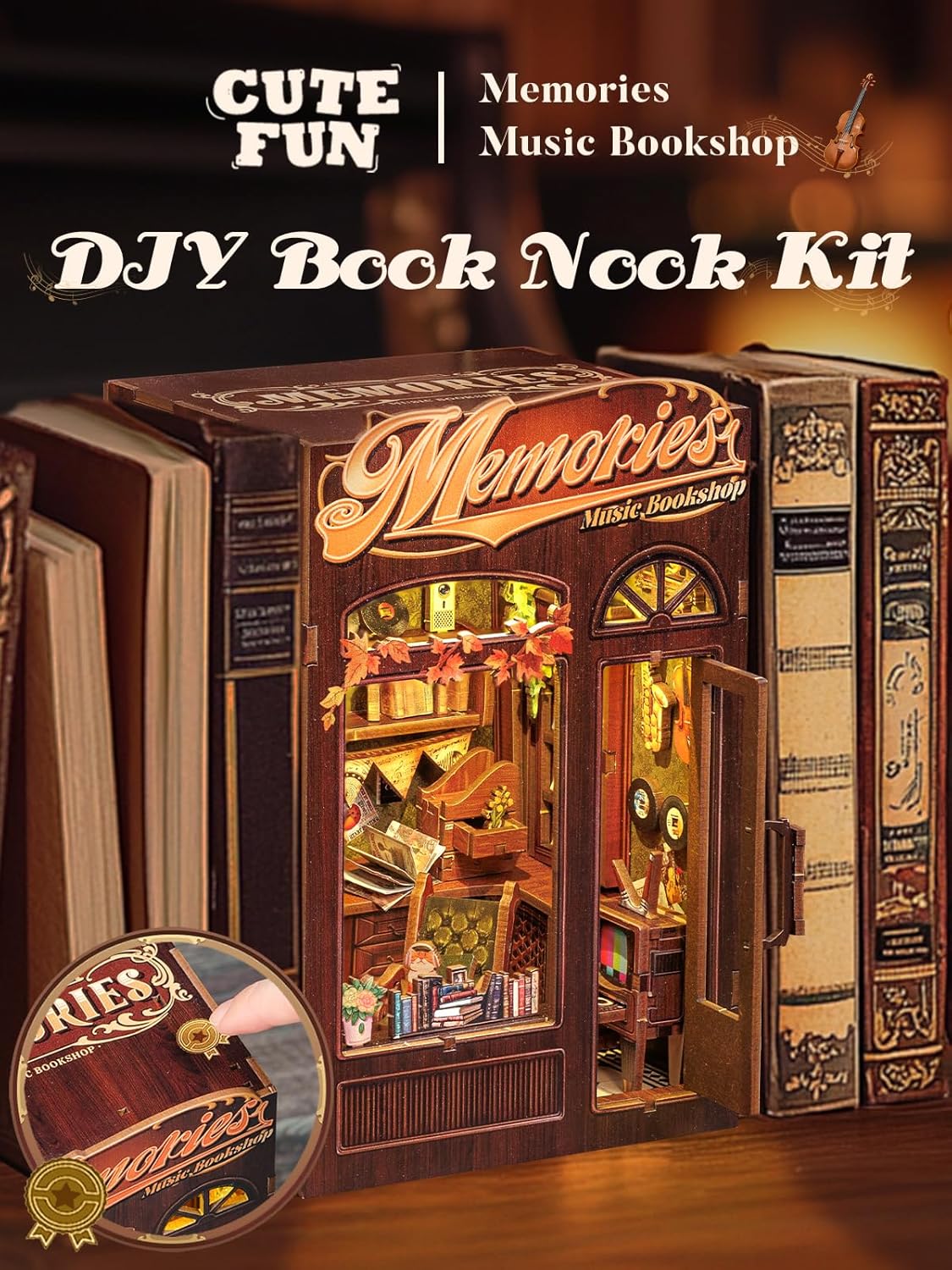 HYUKBI DIY Booknook Dollhouse Kit