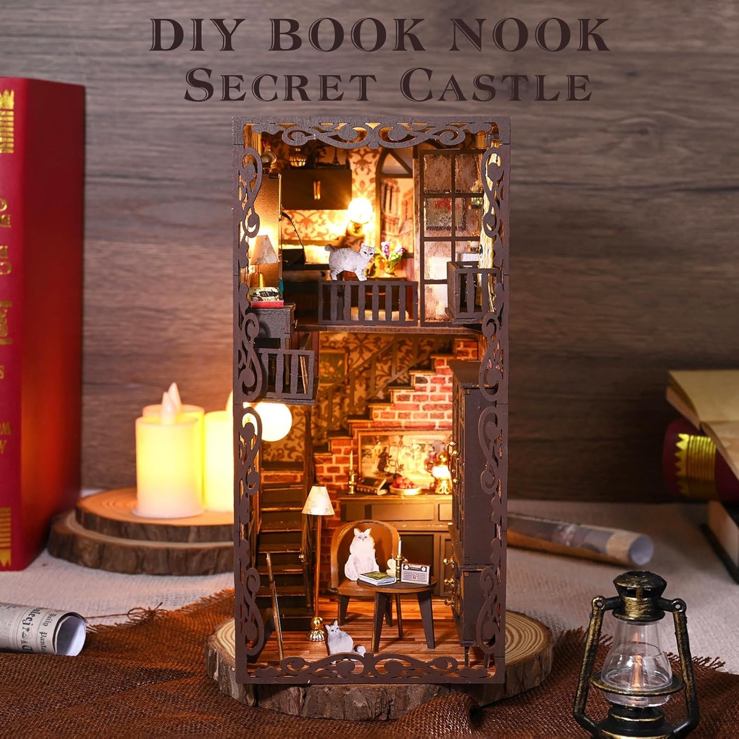 HYUKBI DIY Booknook Dollhouse Kit