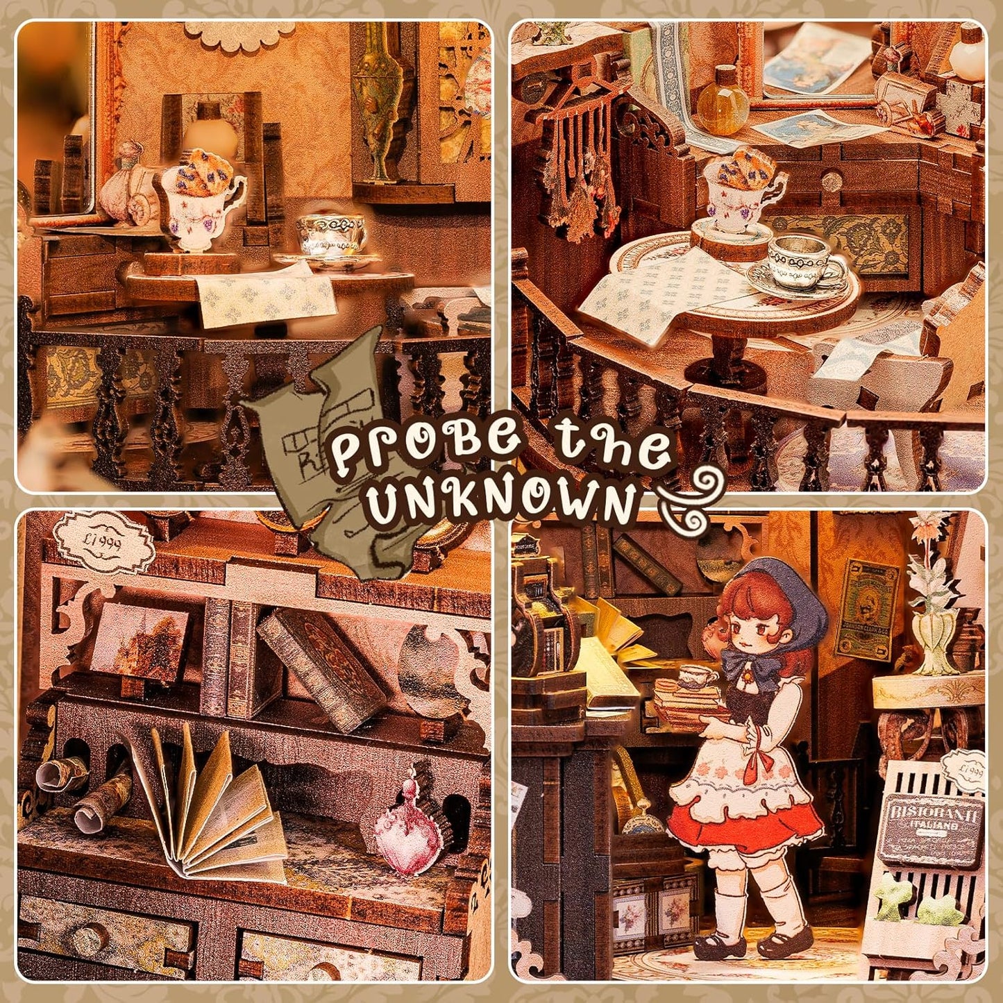 Rolife Cutebee HYUKBI DIY Booknook Dollhouse Kit 3D Wooden Puzzle