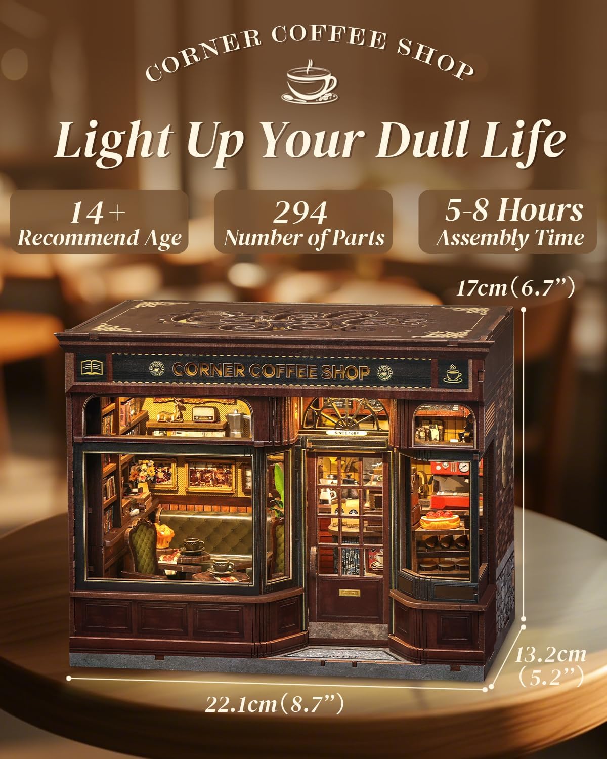 Rolife Cutebee HYUKBI DIY Booknook Dollhouse Kit 3D Wooden Puzzle