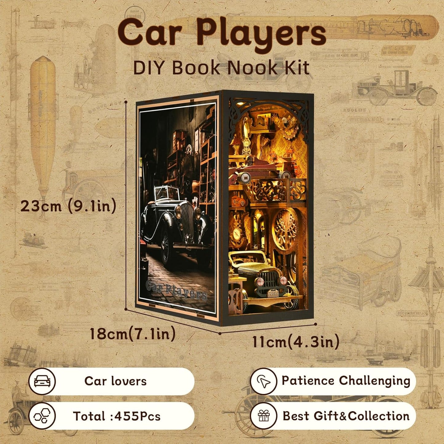 DIY Miniature Dollhouse
Rolife Cutebee HYUKBI DIY Booknook Dollhouse Kit 3D Wooden Puzzle