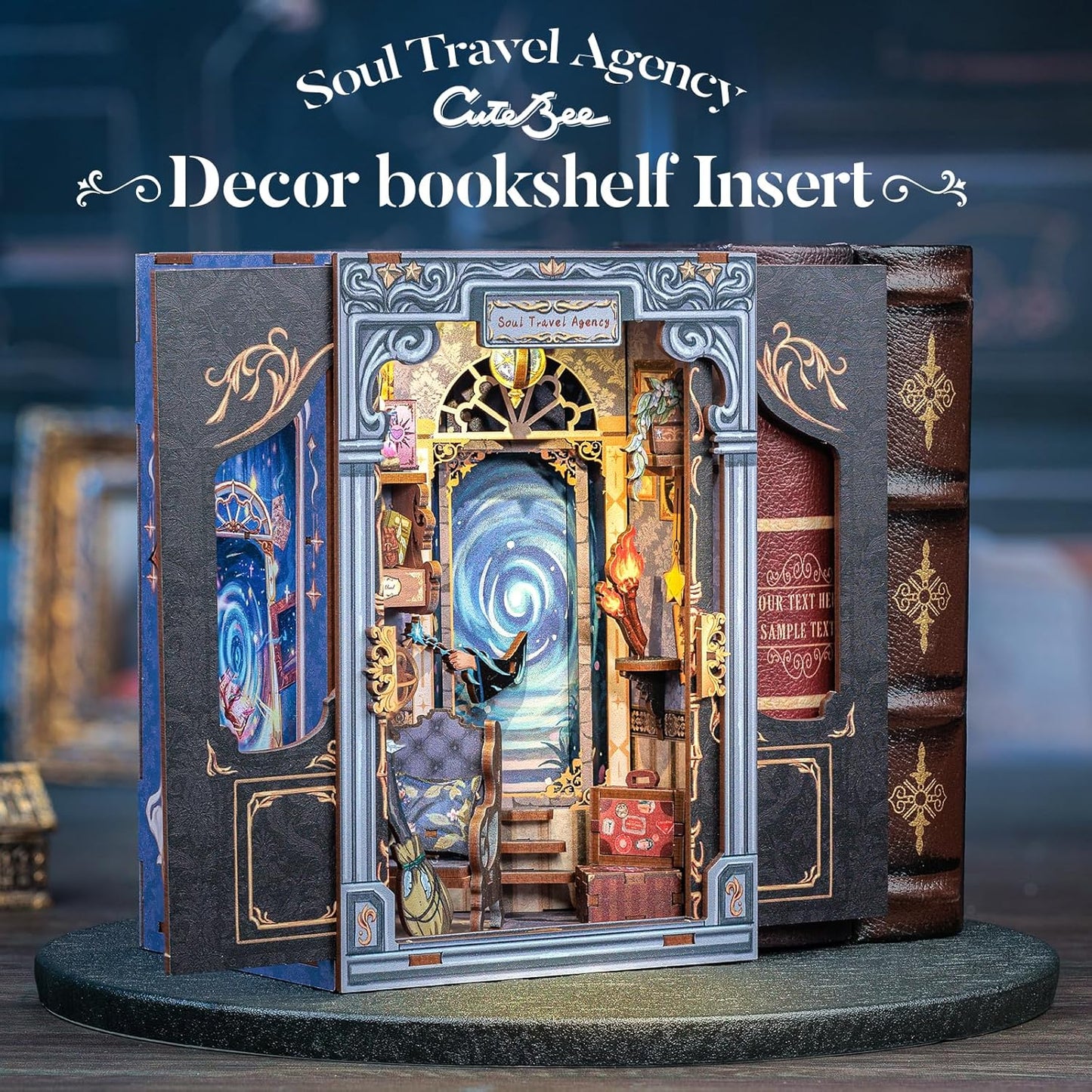 Rolife Cutebee HYUKBI DIY Booknook Dollhouse Kit 3D Wooden Puzzle