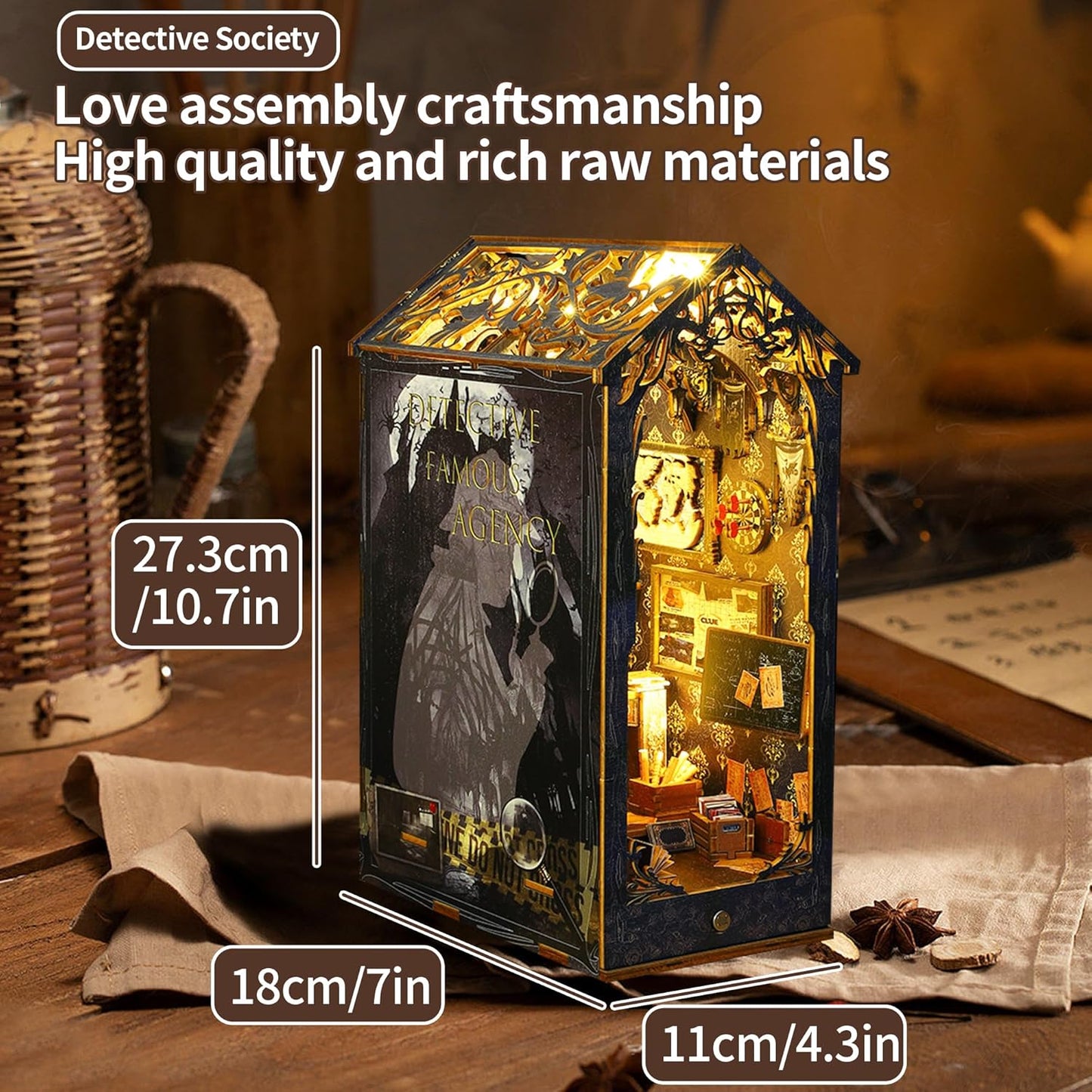 HYUKBI DIY Booknook Dollhouse Kit