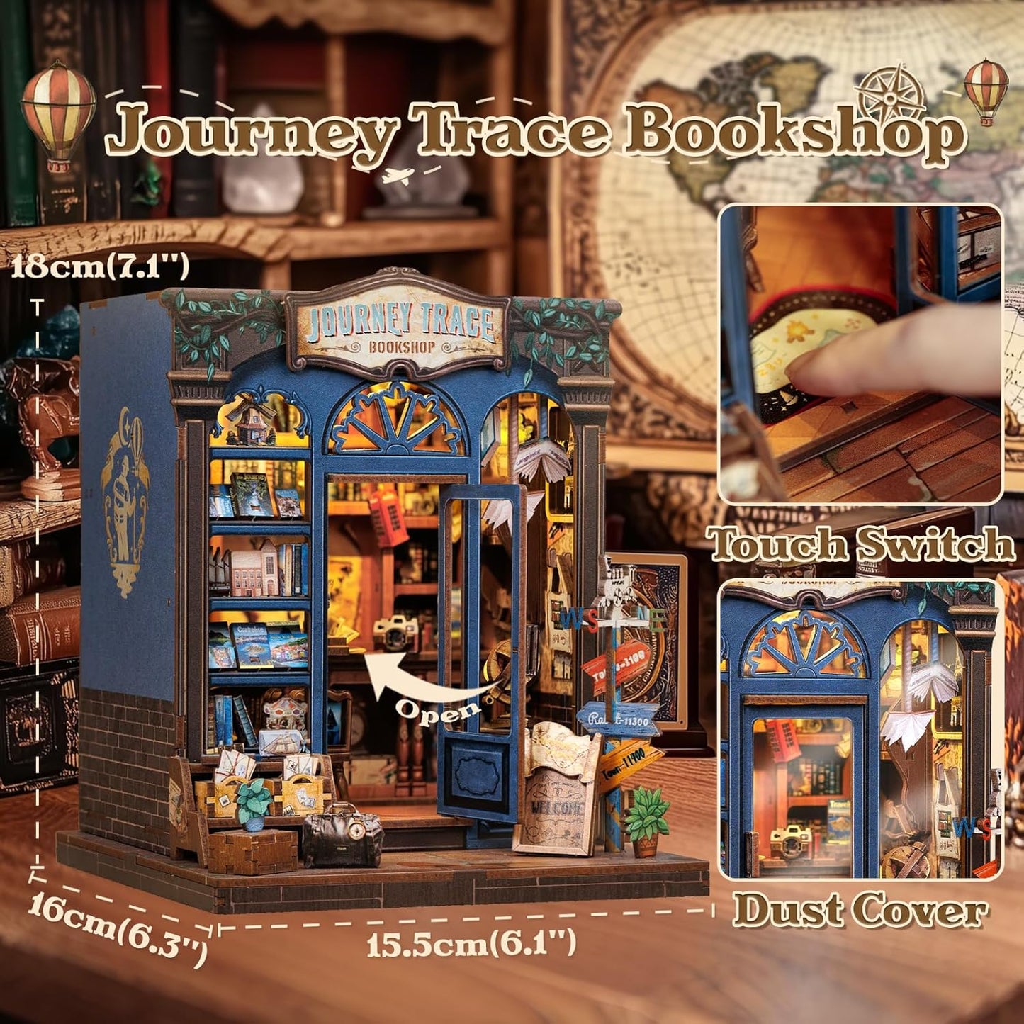 Rolife Cutebee HYUKBI DIY Booknook Dollhouse Kit