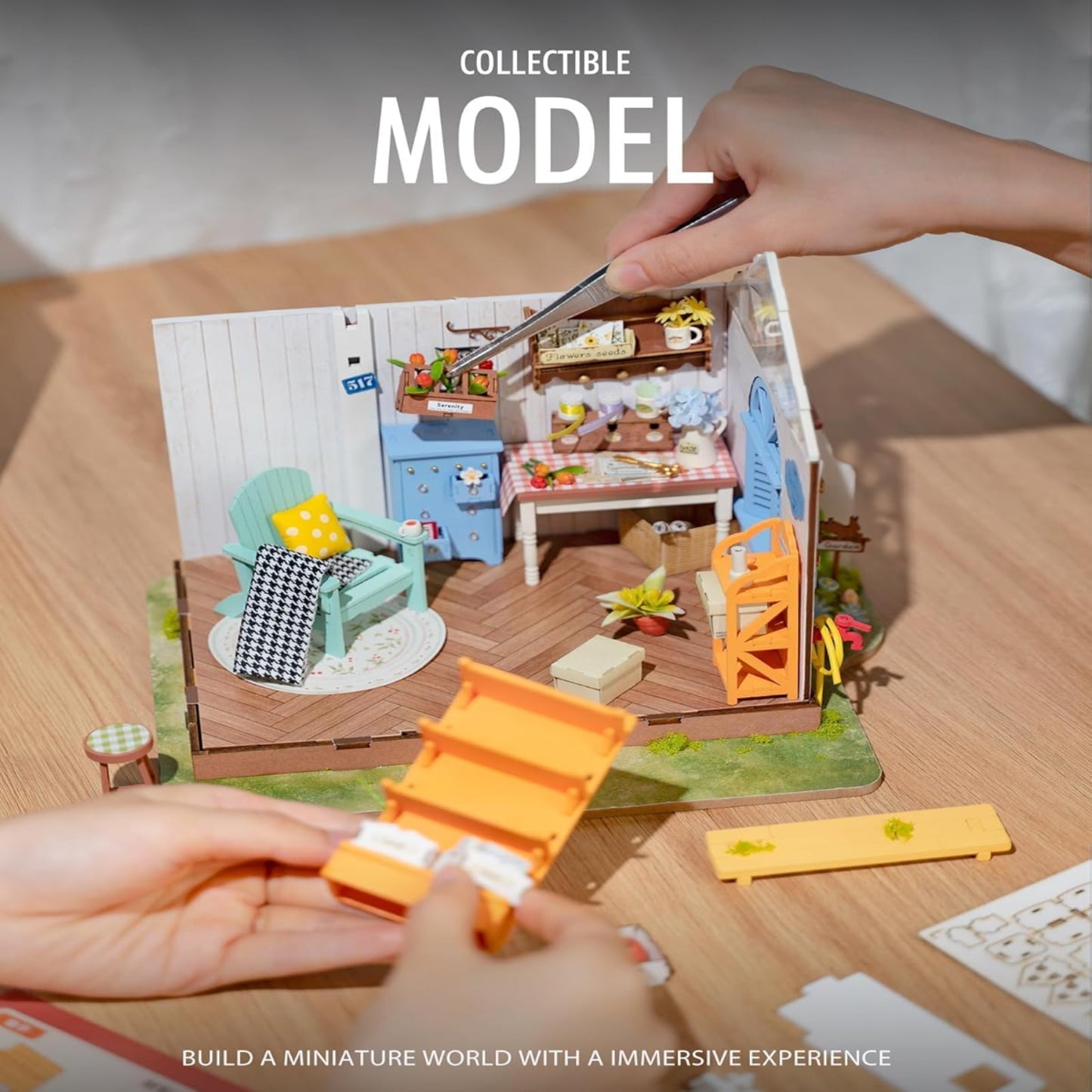 DIY Miniature House Kit with LED Light