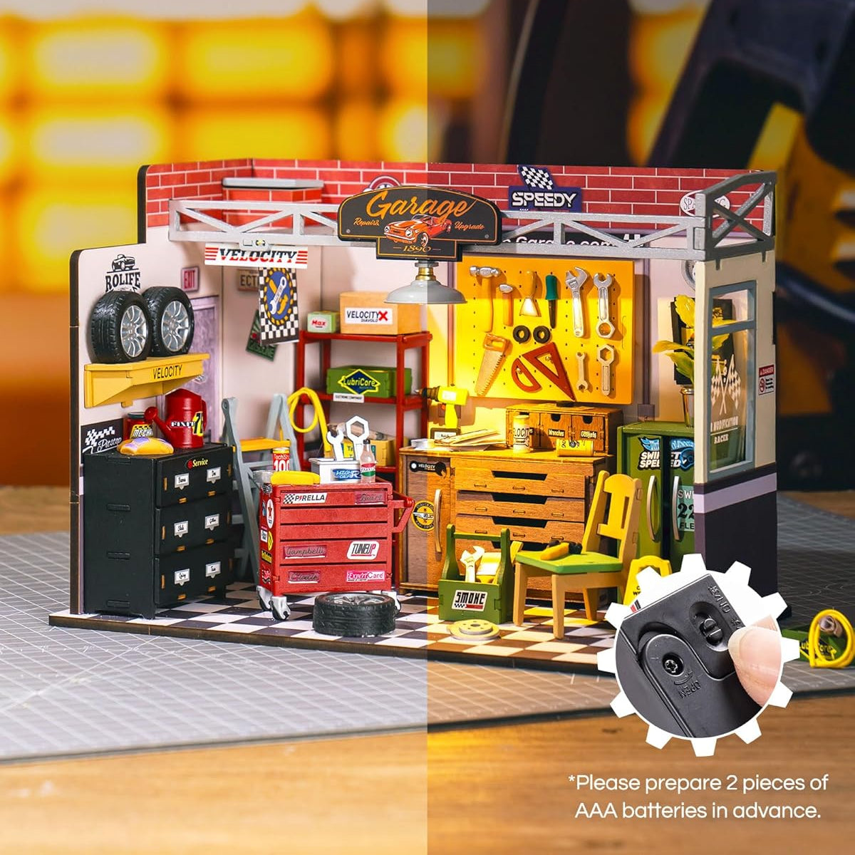 HYUKBI DIY Miniature House Kit with LED Light