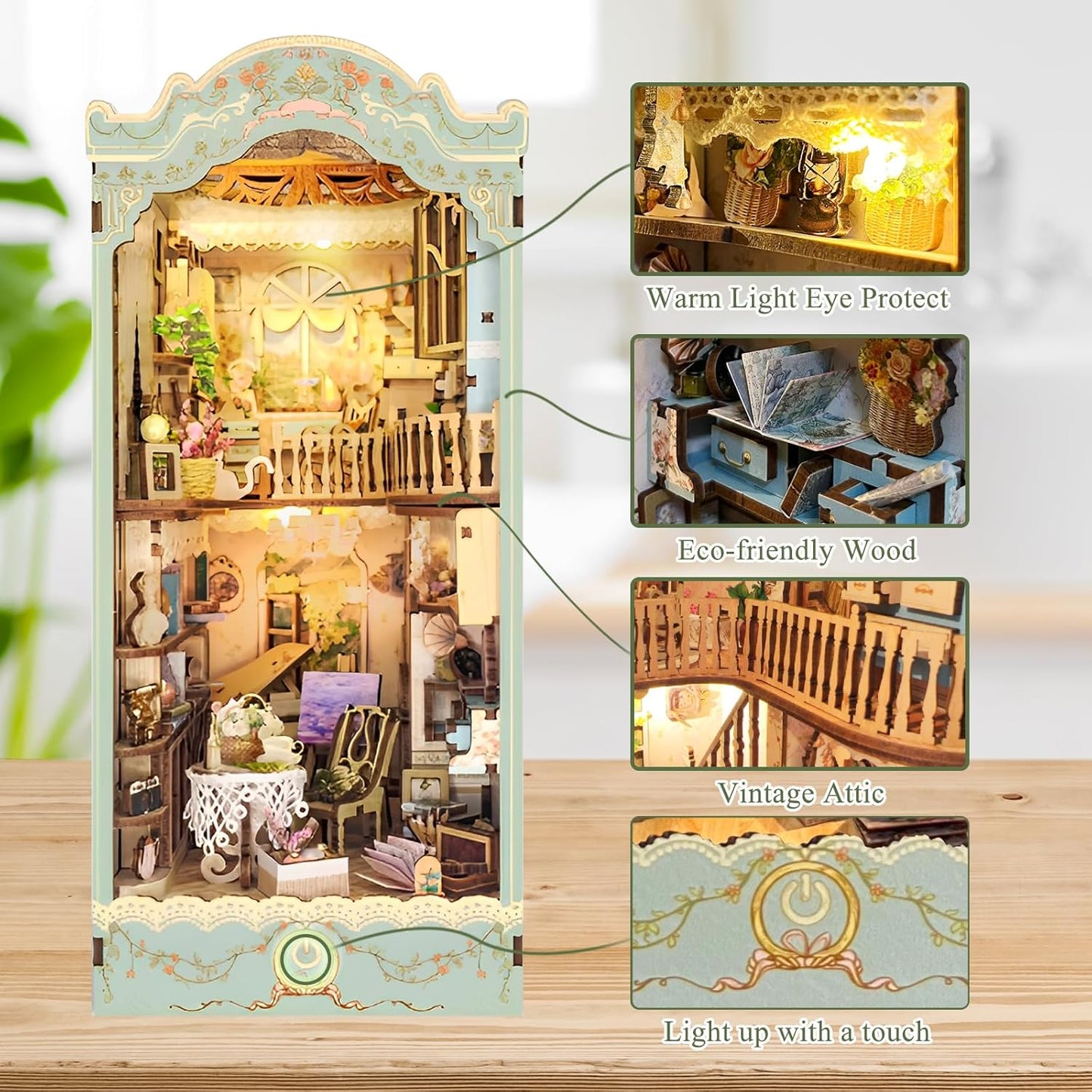 HYUKBI DIY Booknook Dollhouse Kit
