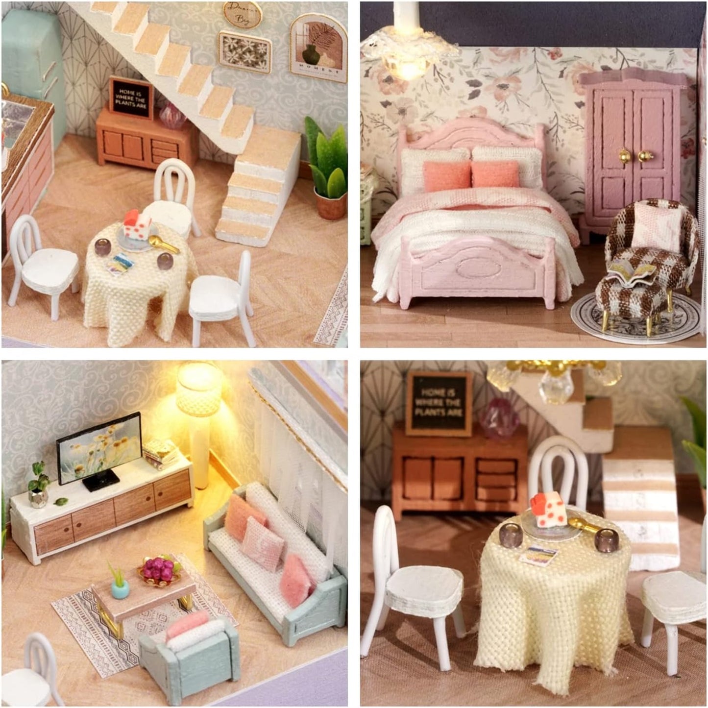 HYUKBI DIY Miniature House Kit with LED Light