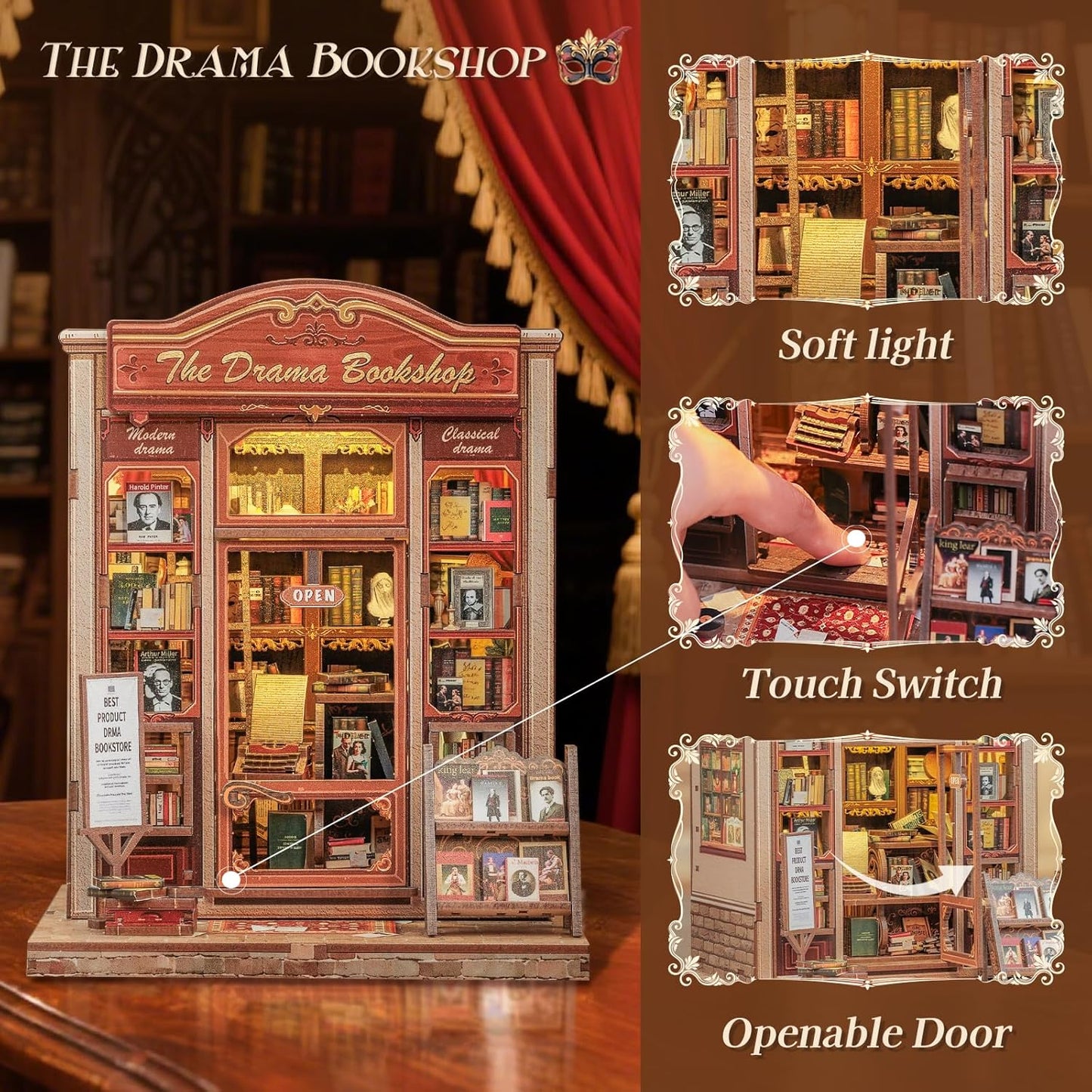 Rolife Cutebee HYUKBI DIY Booknook Dollhouse Kit 3D Wooden Puzzle