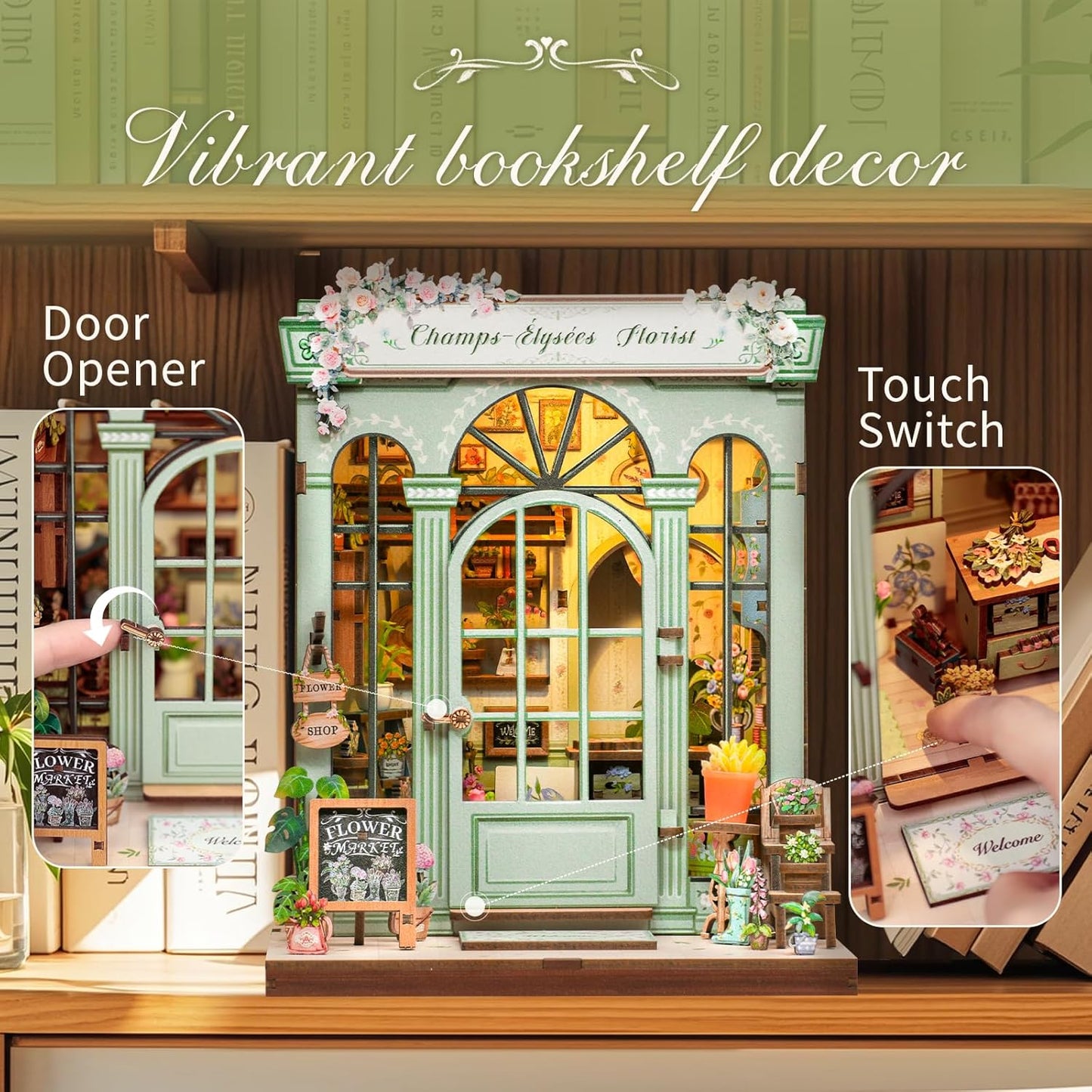 HYUKBI DIY Booknook Dollhouse Kit