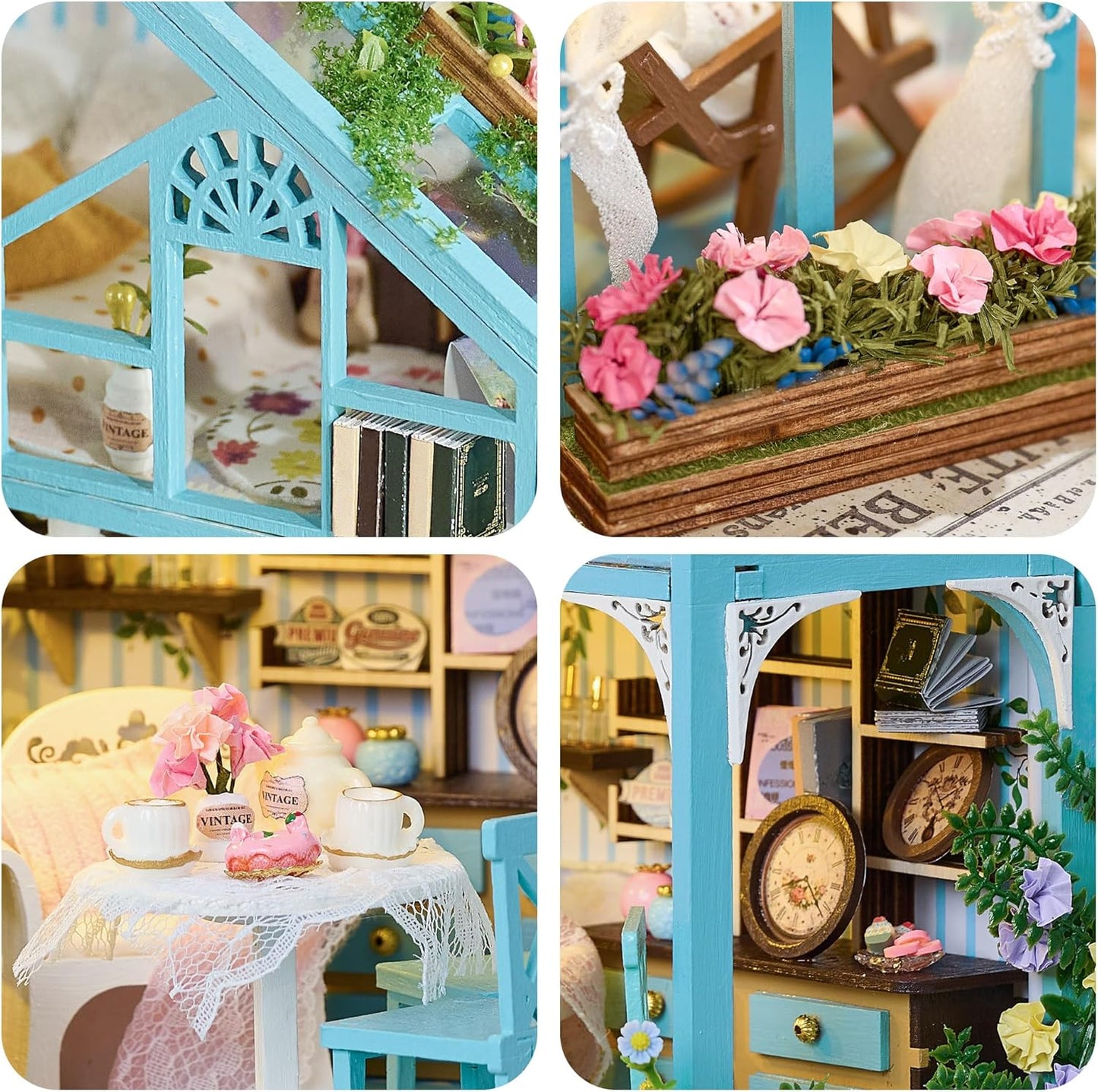 Rolife Cutebee HYUKBI DIY Booknook Dollhouse Kit 3D Wooden Puzzle