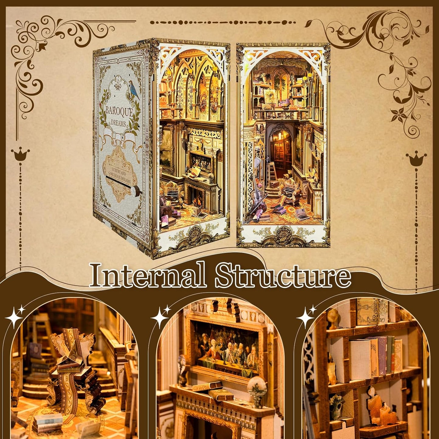 HYUKBI DIY Booknook Dollhouse Kit