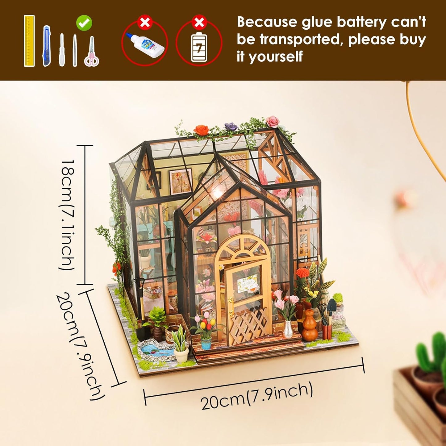 HYUKBI DIY Booknook Dollhouse Kit