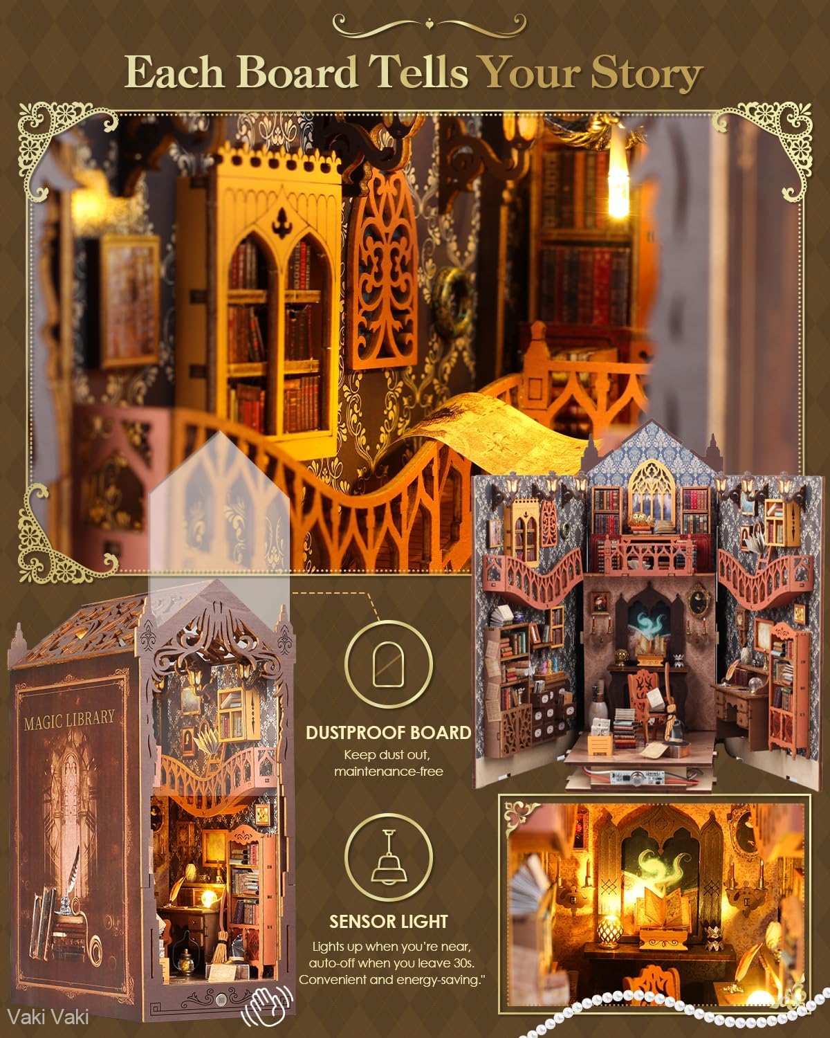 HYUKBI DIY Booknook Dollhouse Kit