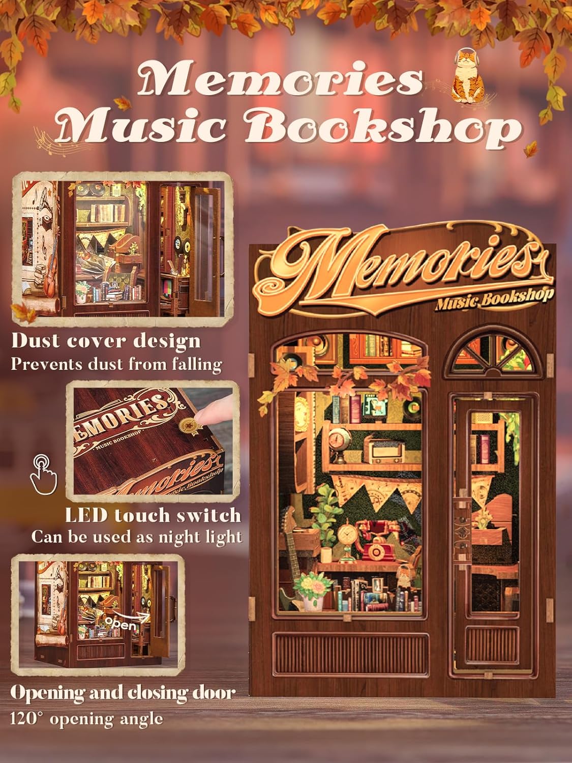 HYUKBI DIY Booknook Dollhouse Kit